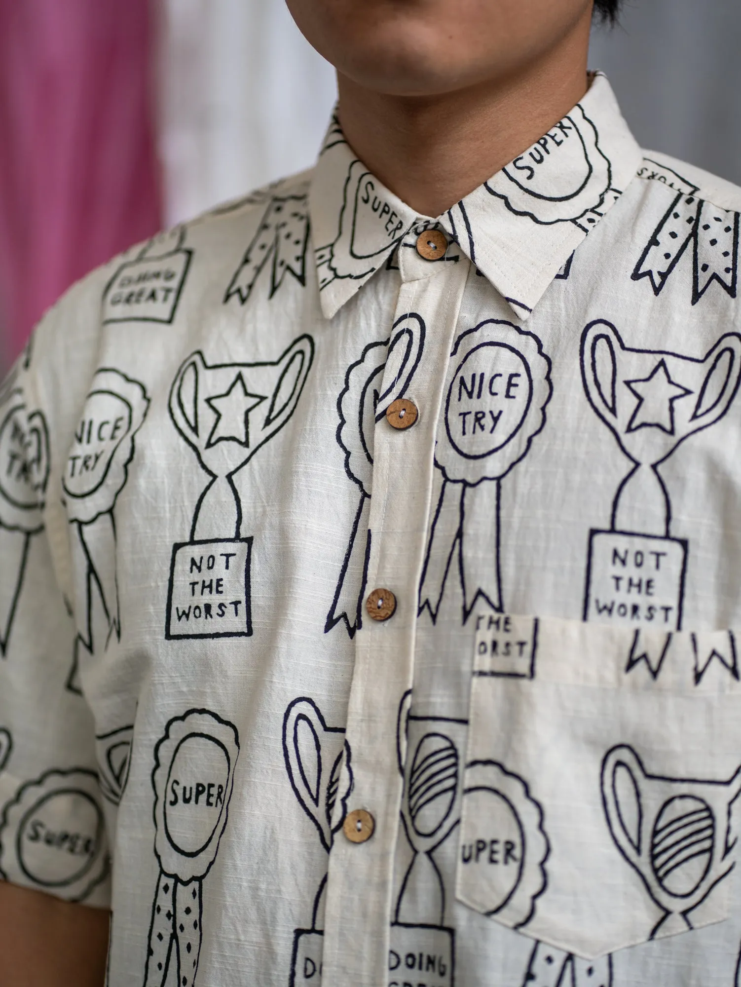 Short Sleeve Unisex Cotton Shirt sold by Anjelms product image thumbnail 3