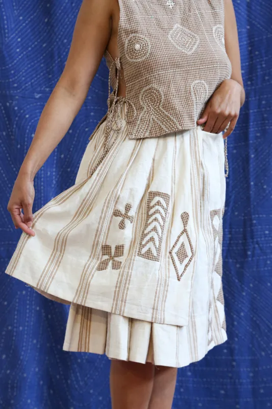 Layered Pleated Midi Skirt sold by Anjelms