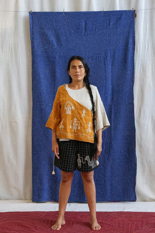Rabari High Waisted Shorts made by Anjelms