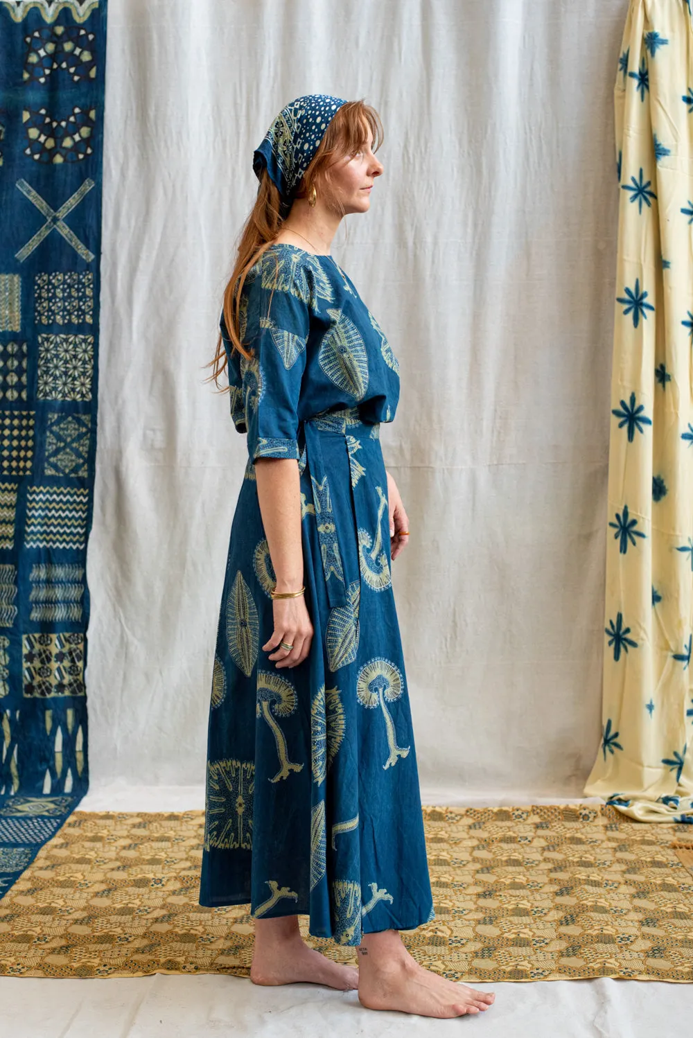 Ajrakh Cotton Maxi Wrap Skirt sold by Anjelms product image thumbnail 3