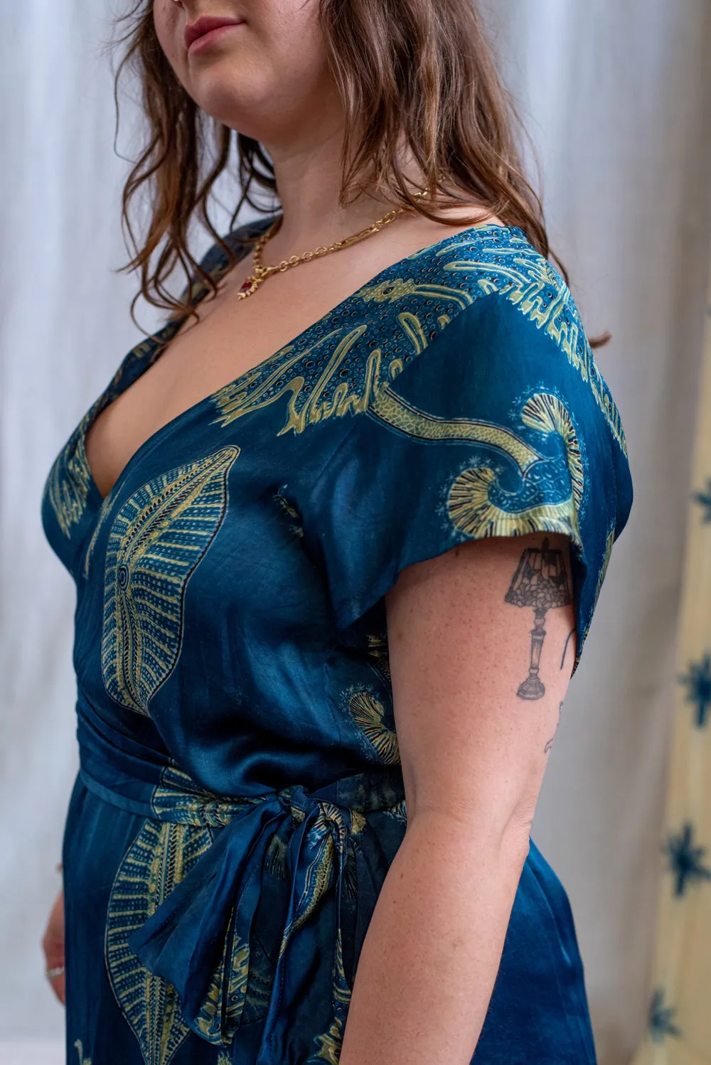 Ajrakh Wrap Tie Dress sold by Anjelms product image thumbnail 3