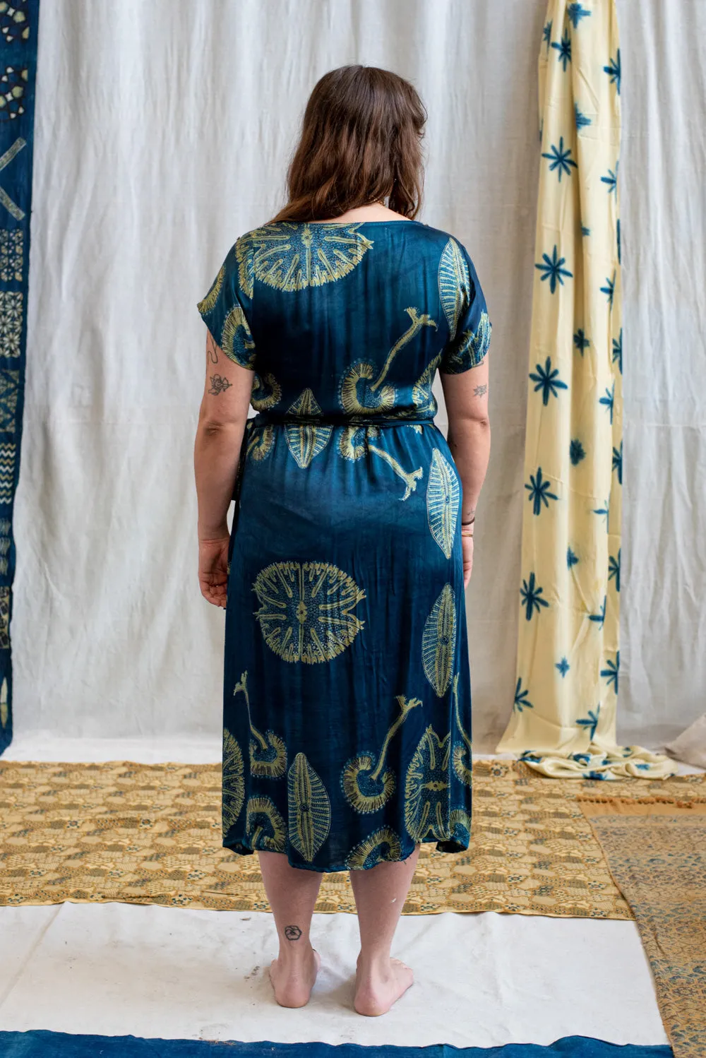 Ajrakh Wrap Tie Dress sold by Anjelms product image thumbnail 4