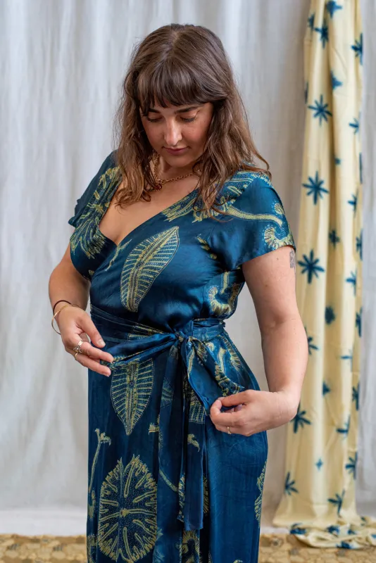 Ajrakh Wrap Tie Dress sold by Anjelms