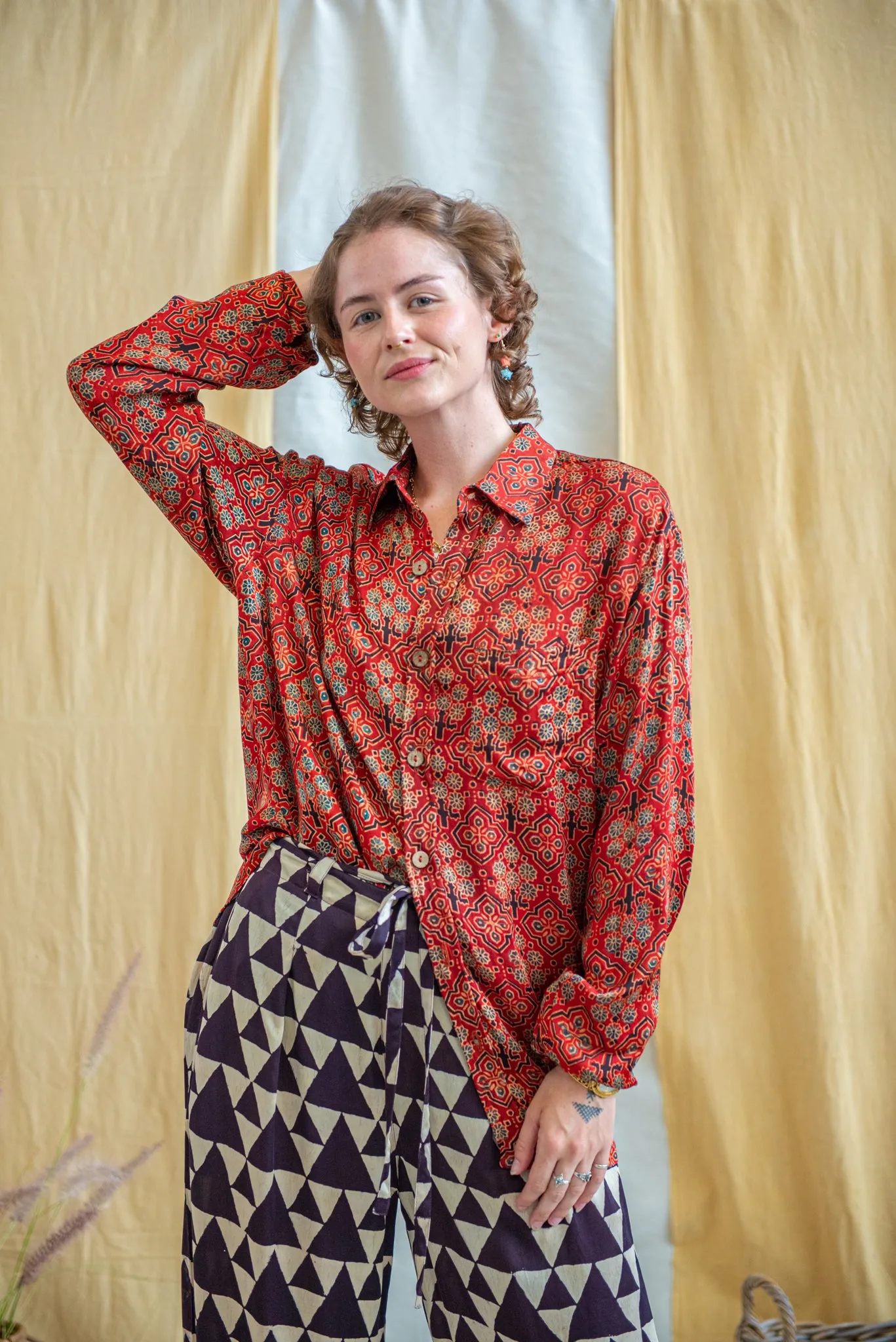 Ajrakh Unisex Shirt sold by Anjelms product image thumbnail 2