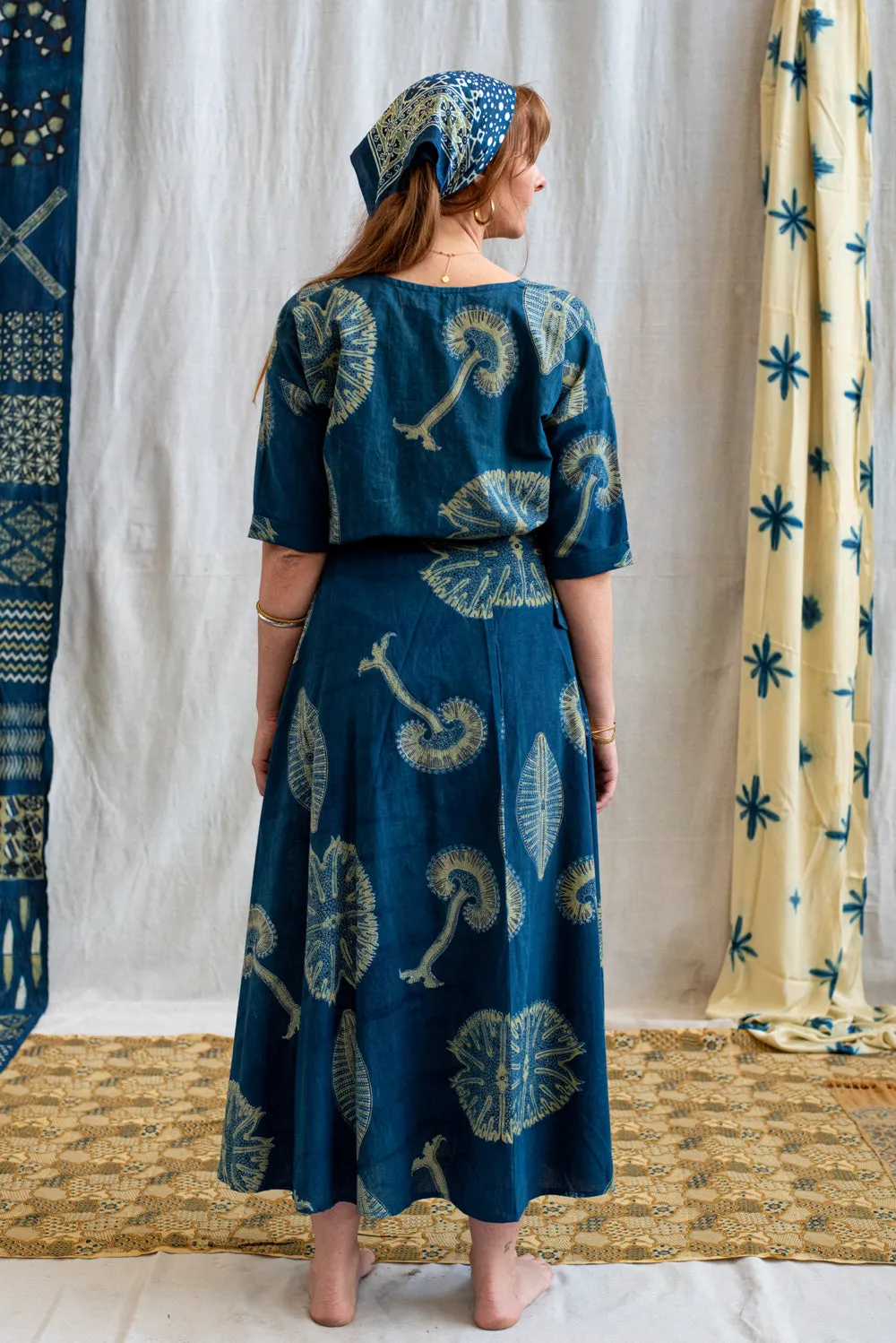 Ajrakh Maxi Wrap Skirt sold by Anjelms product image thumbnail 4