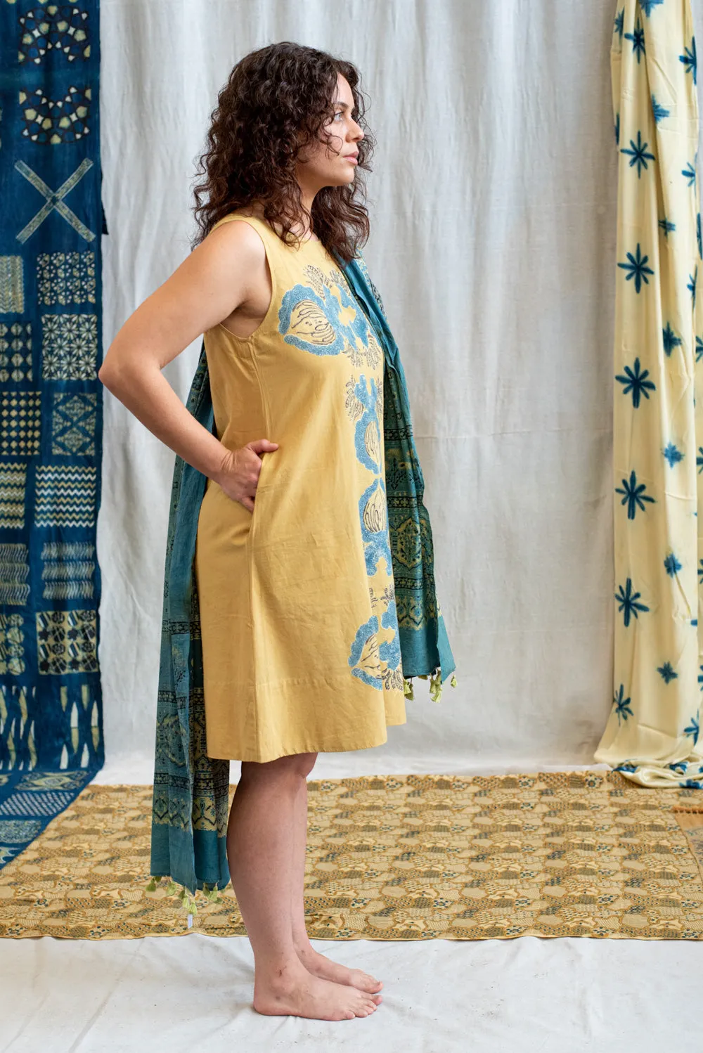 Ajrakh Shift Dress sold by Anjelms product image thumbnail 4