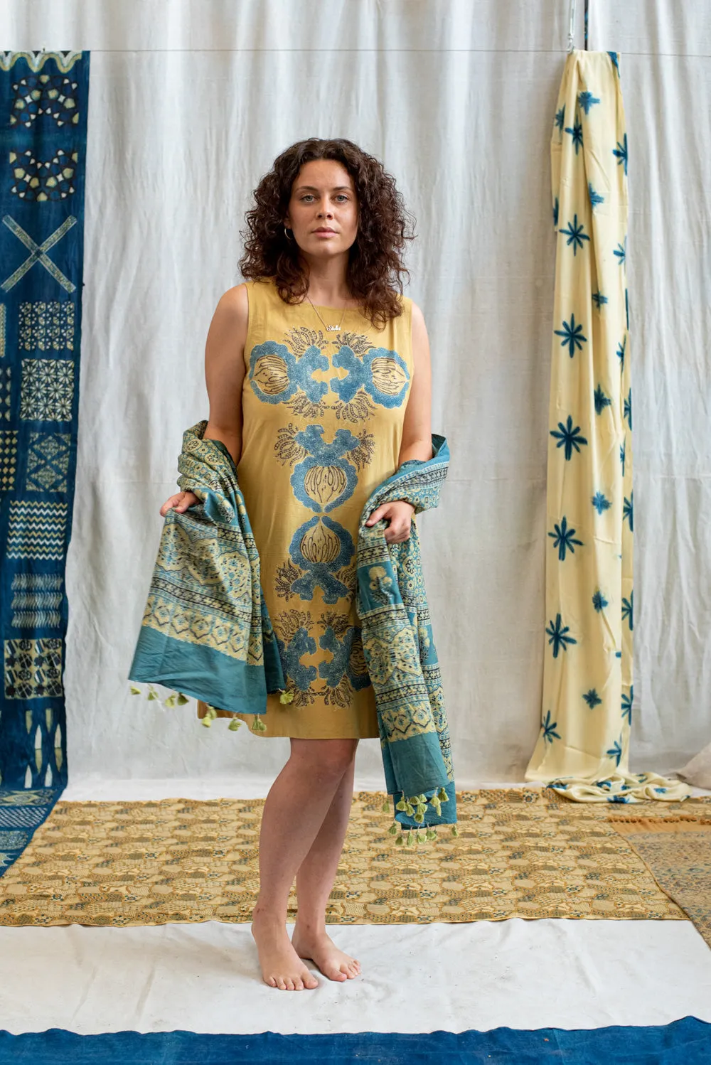 Ajrakh Shift Dress sold by Anjelms