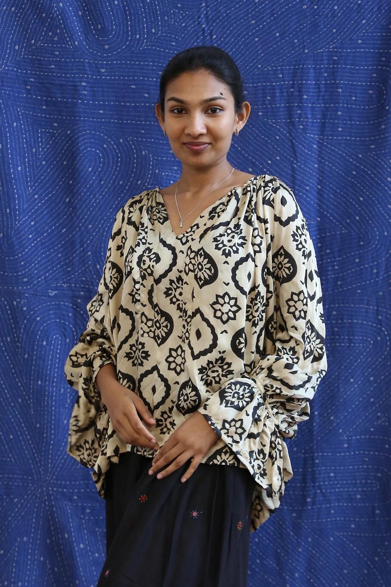 Ajrakh Bell Sleeve Top sold by Anjelms product image thumbnail 2