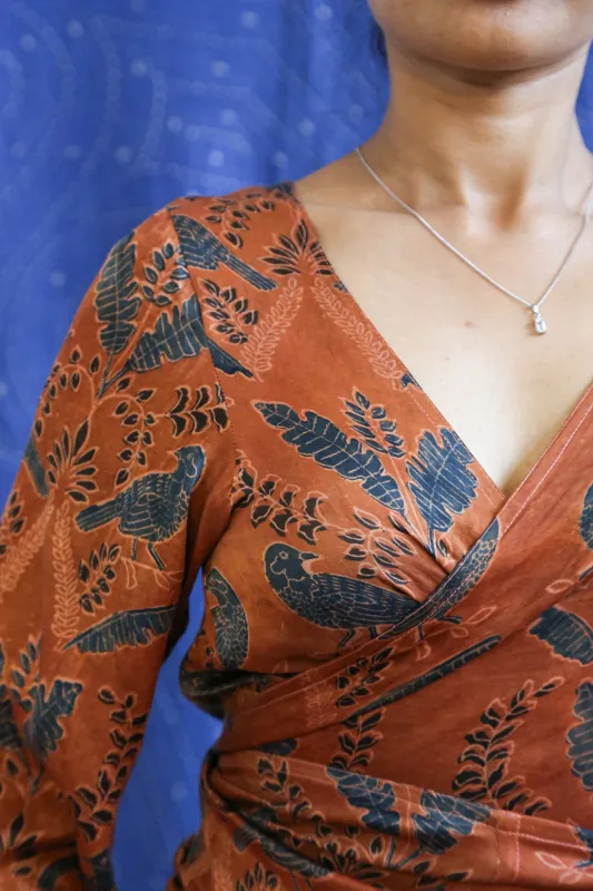 Ajrakh Wrap Tie Top made by Anjelms