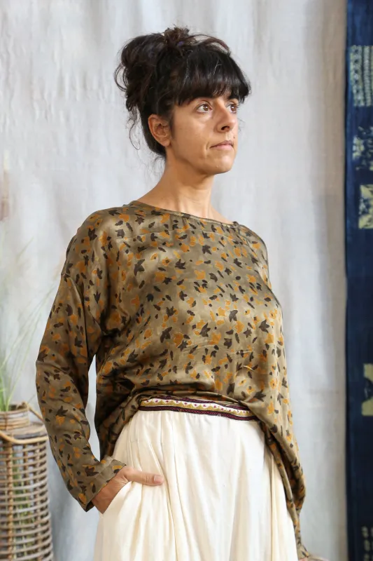 Ajrakh Long Sleeve Top made by Anjelms