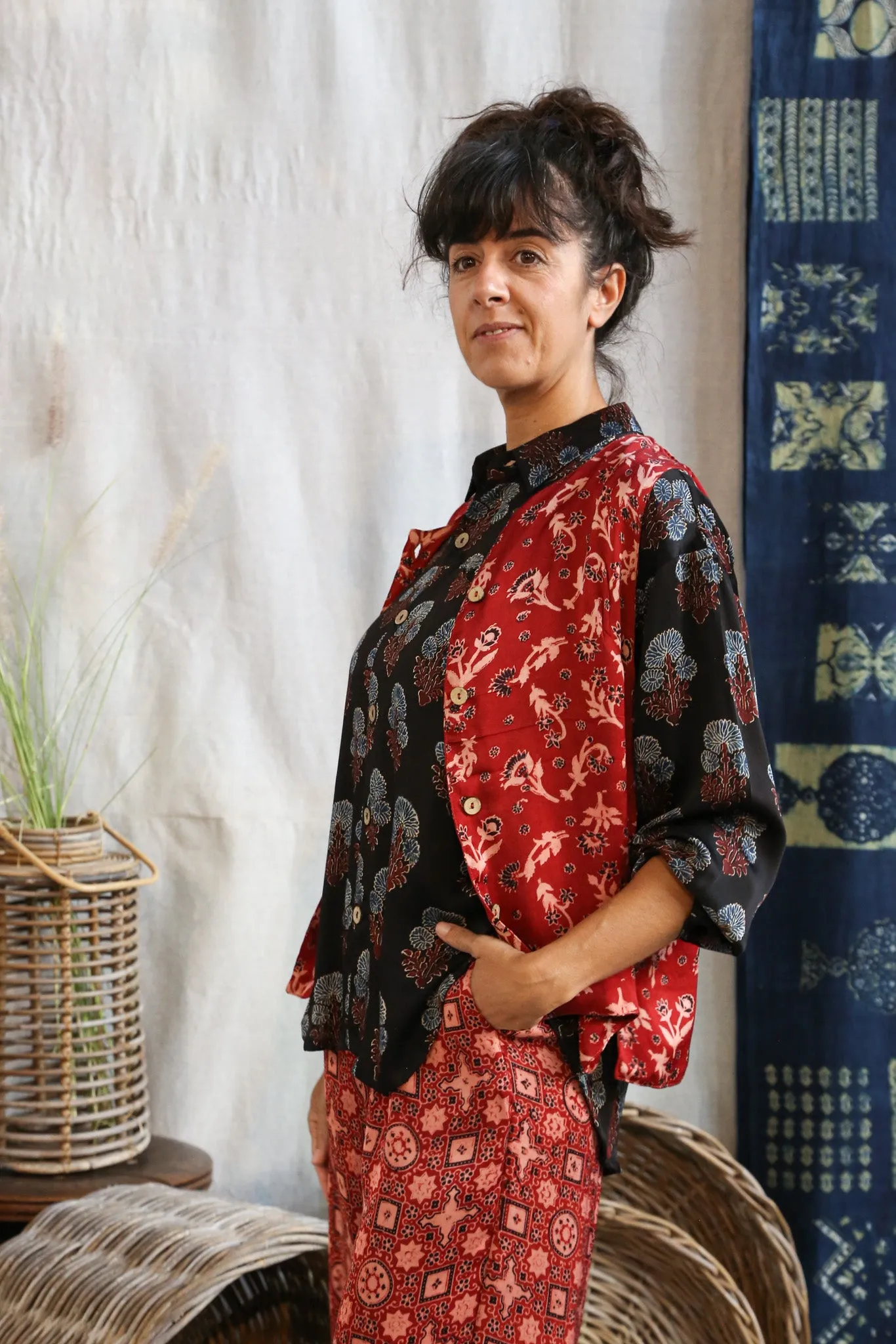 Ajrakh Vest Top sold by Anjelms