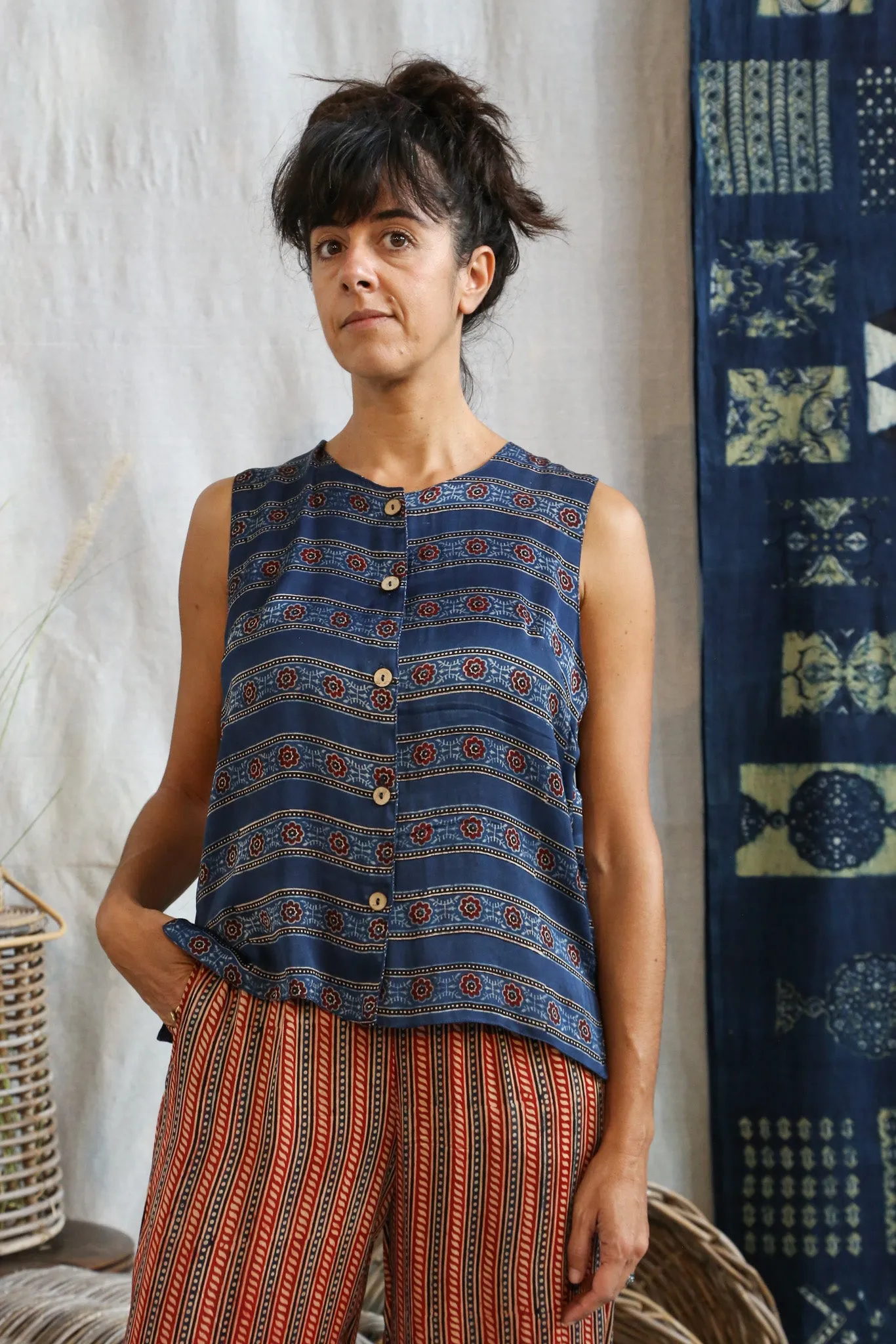 Ajrakh Vest Top sold by Anjelms product image thumbnail 4