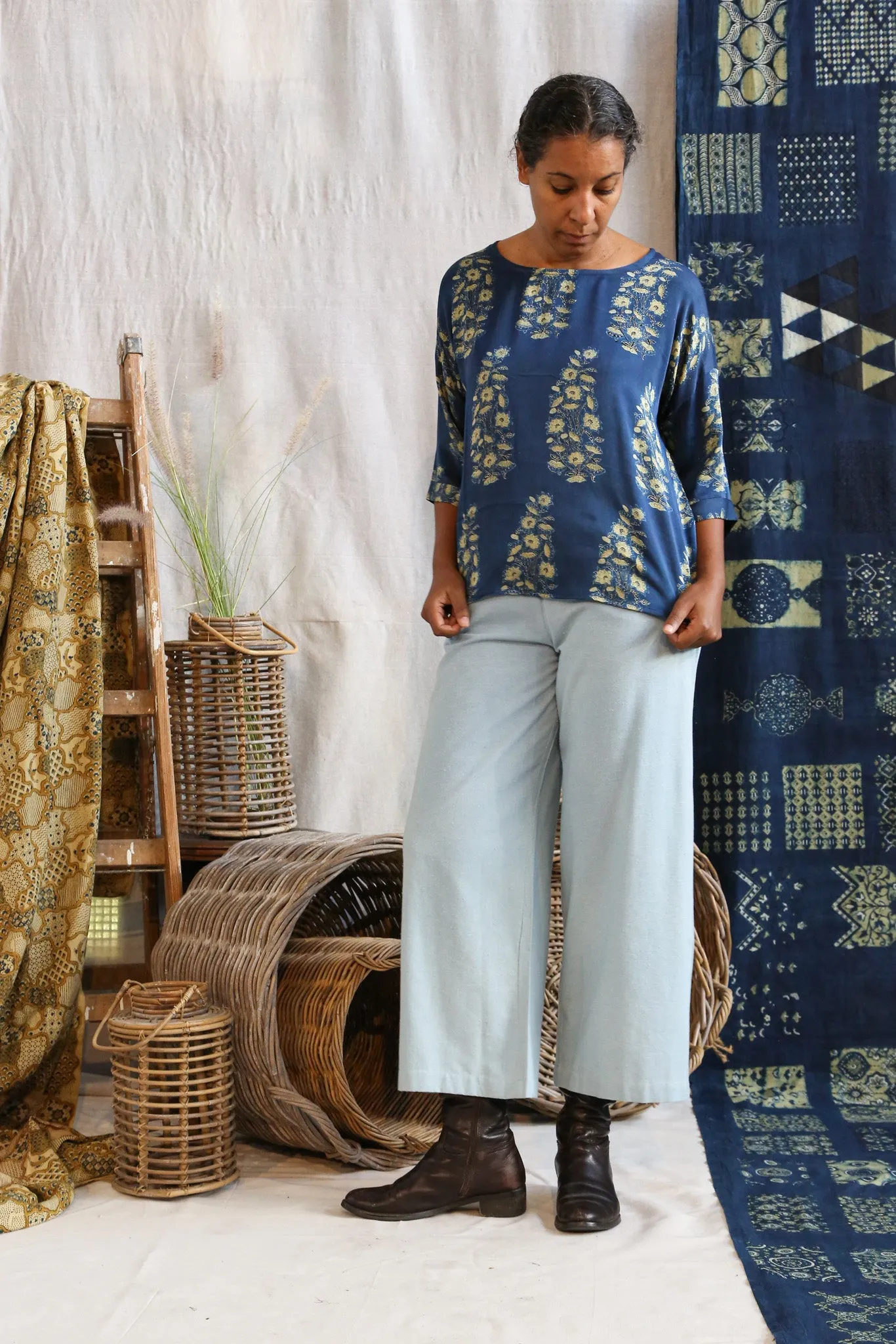 Ajrakh Half Sleeve Top sold by Anjelms product image thumbnail 4