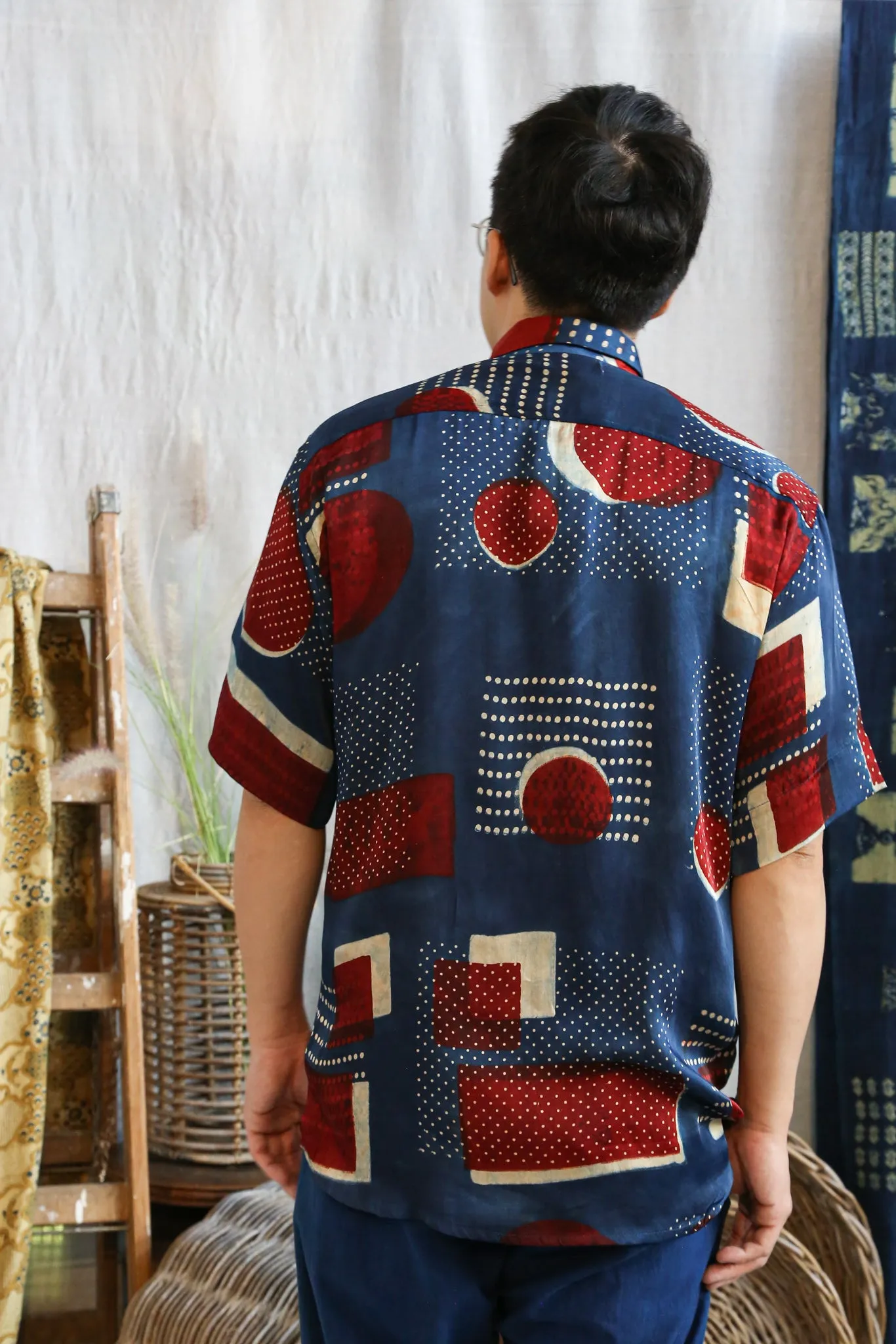 Ajrakh Short Sleeve Unisex Shirt sold by Anjelms product image thumbnail 5