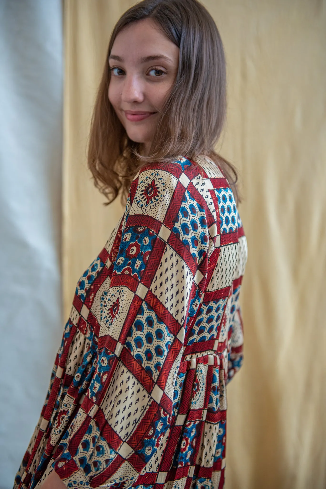 Ajrakh Yoke Shirt sold by Anjelms product image thumbnail 4