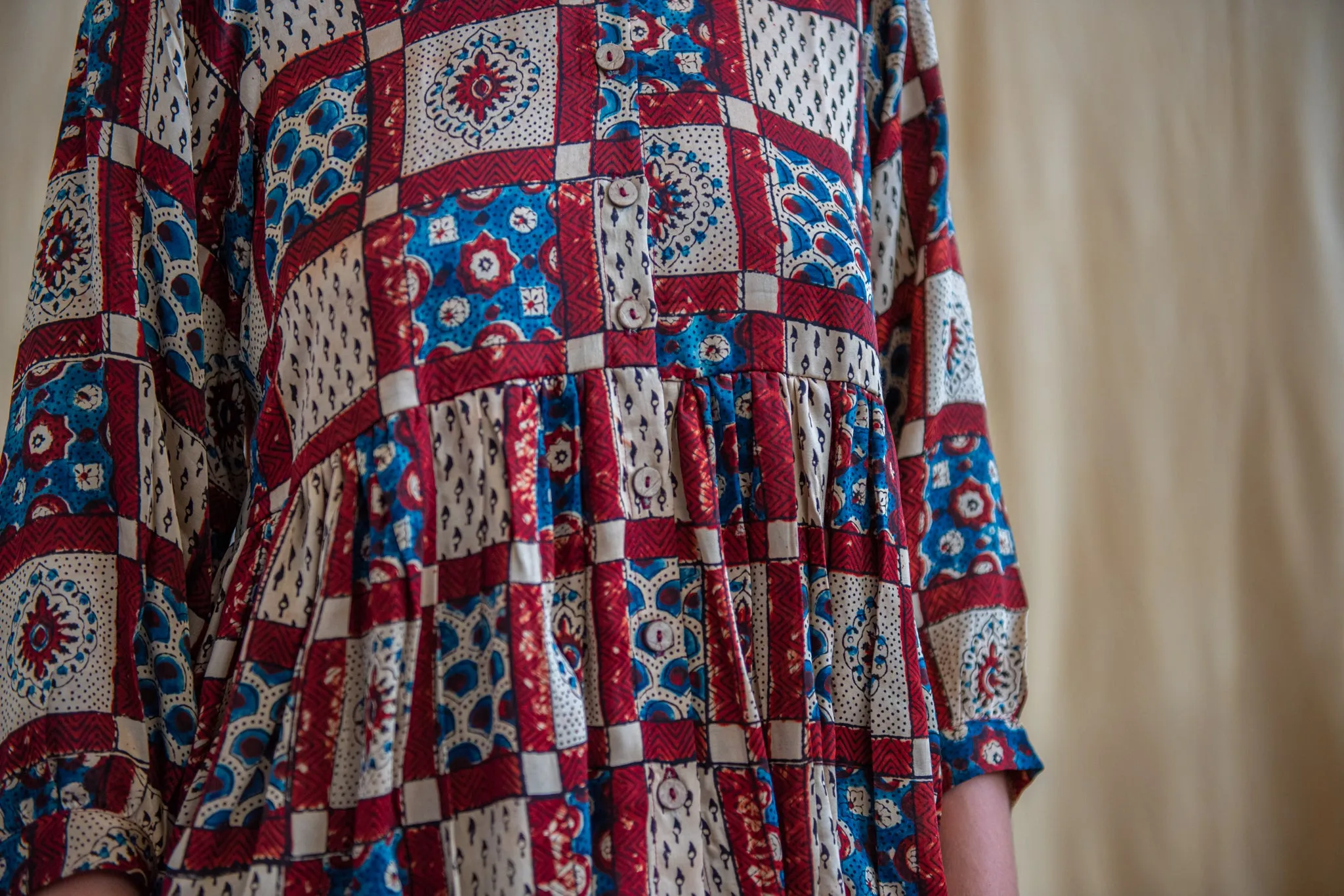 Ajrakh Yoke Shirt sold by Anjelms product image thumbnail 5