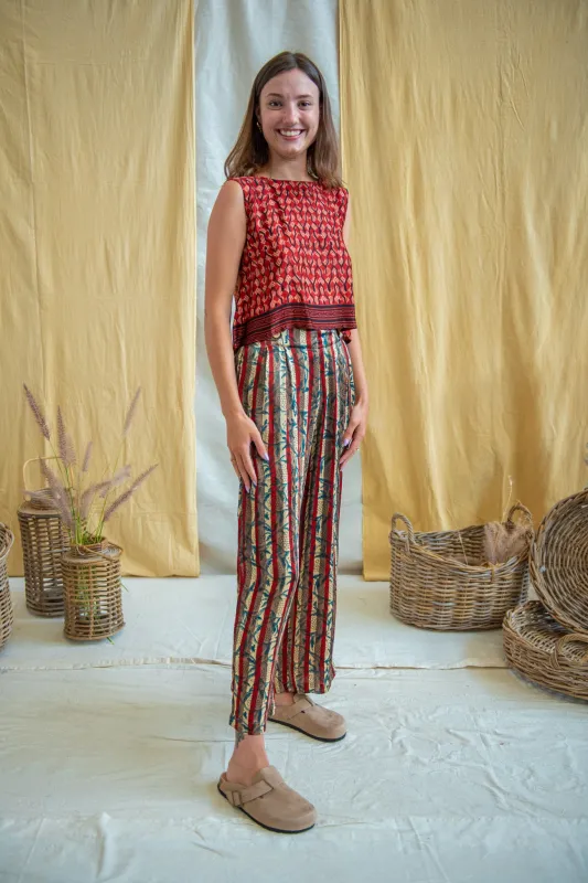 Ajrakh Shell Top sold by Anjelms