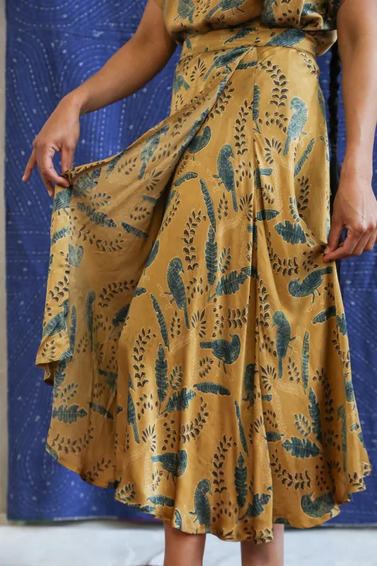 Ajrakh Bias Wrap Skirt made by Anjelms