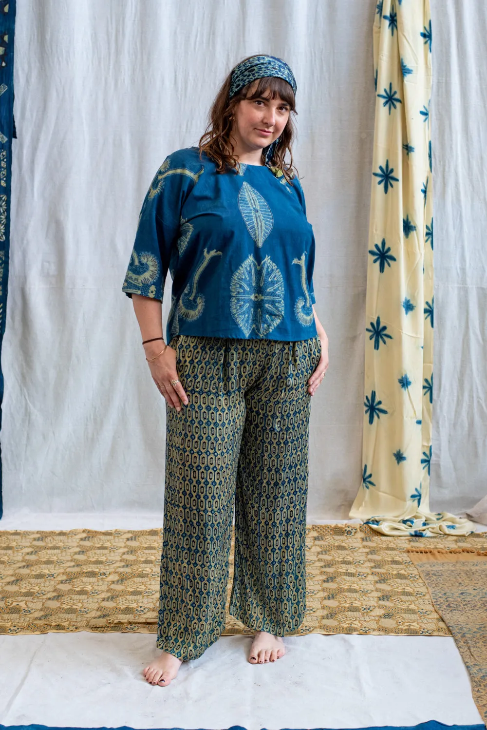 Ajrakh Cotton Half Sleeve Top sold by Anjelms product image thumbnail 3