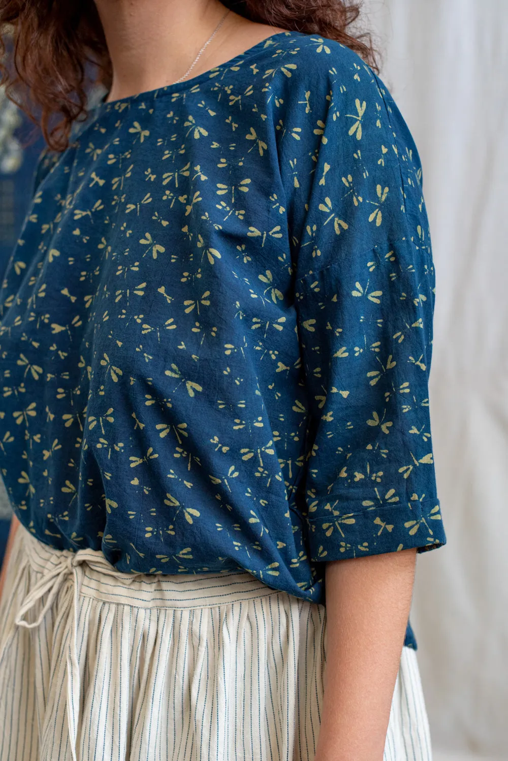 Ajrakh Cotton Half Sleeve Top sold by Anjelms product image thumbnail 2