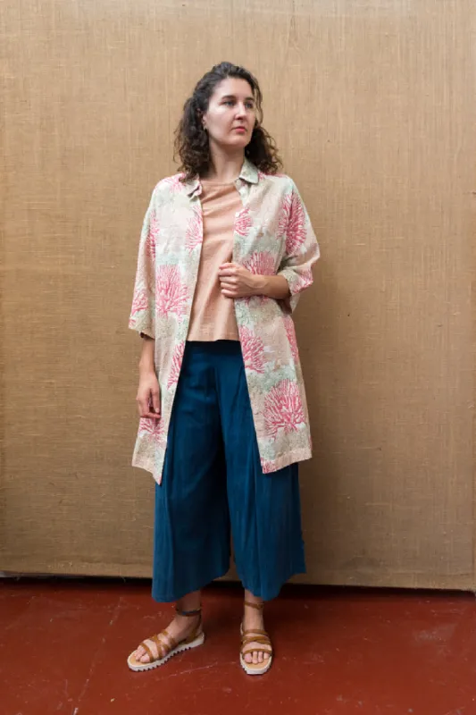 Pleat Wide Leg Pants - Indigo sold by Anjelms