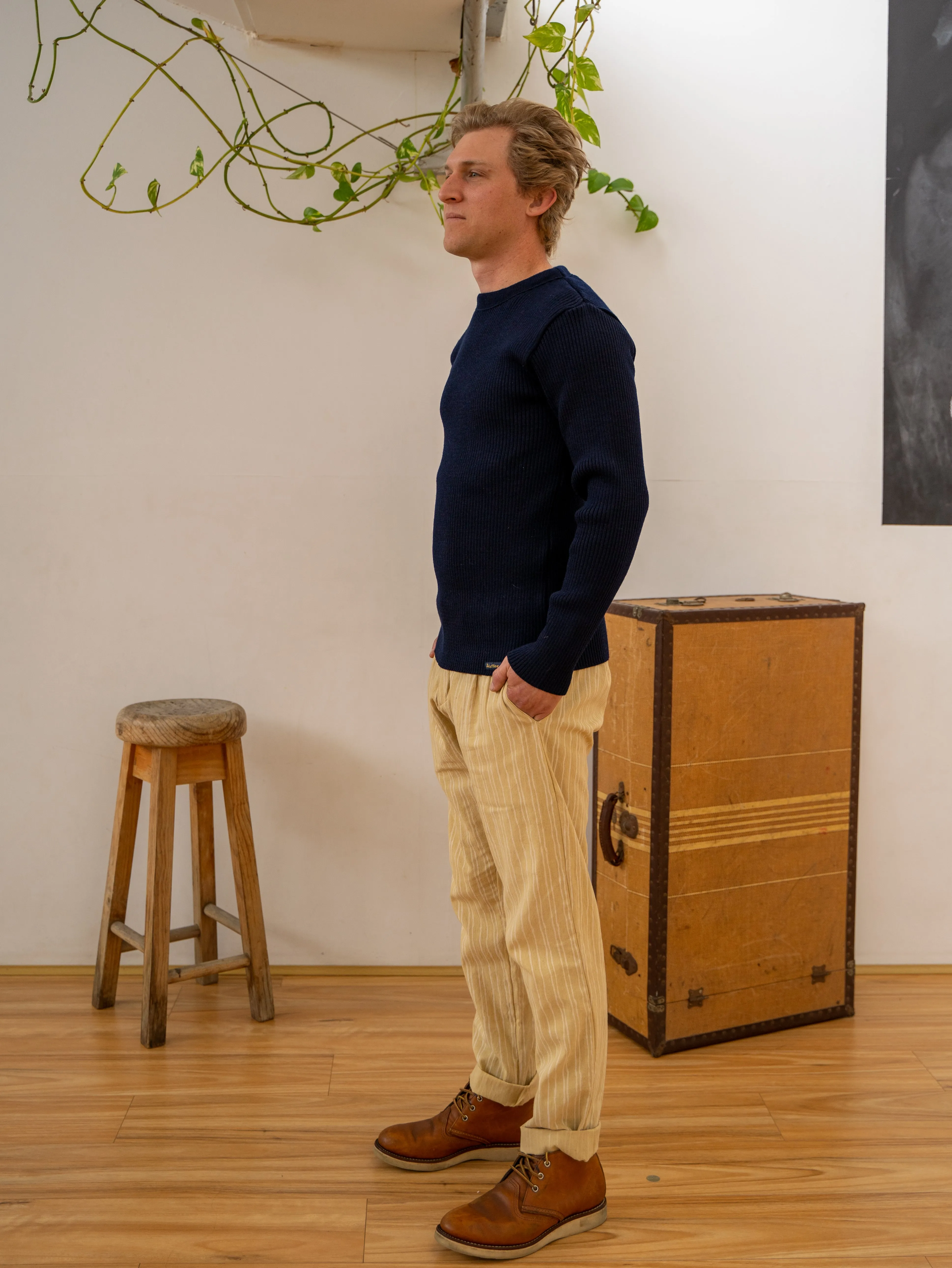 Army Wool Sweater – Navy sold by Anjelms product image thumbnail 3