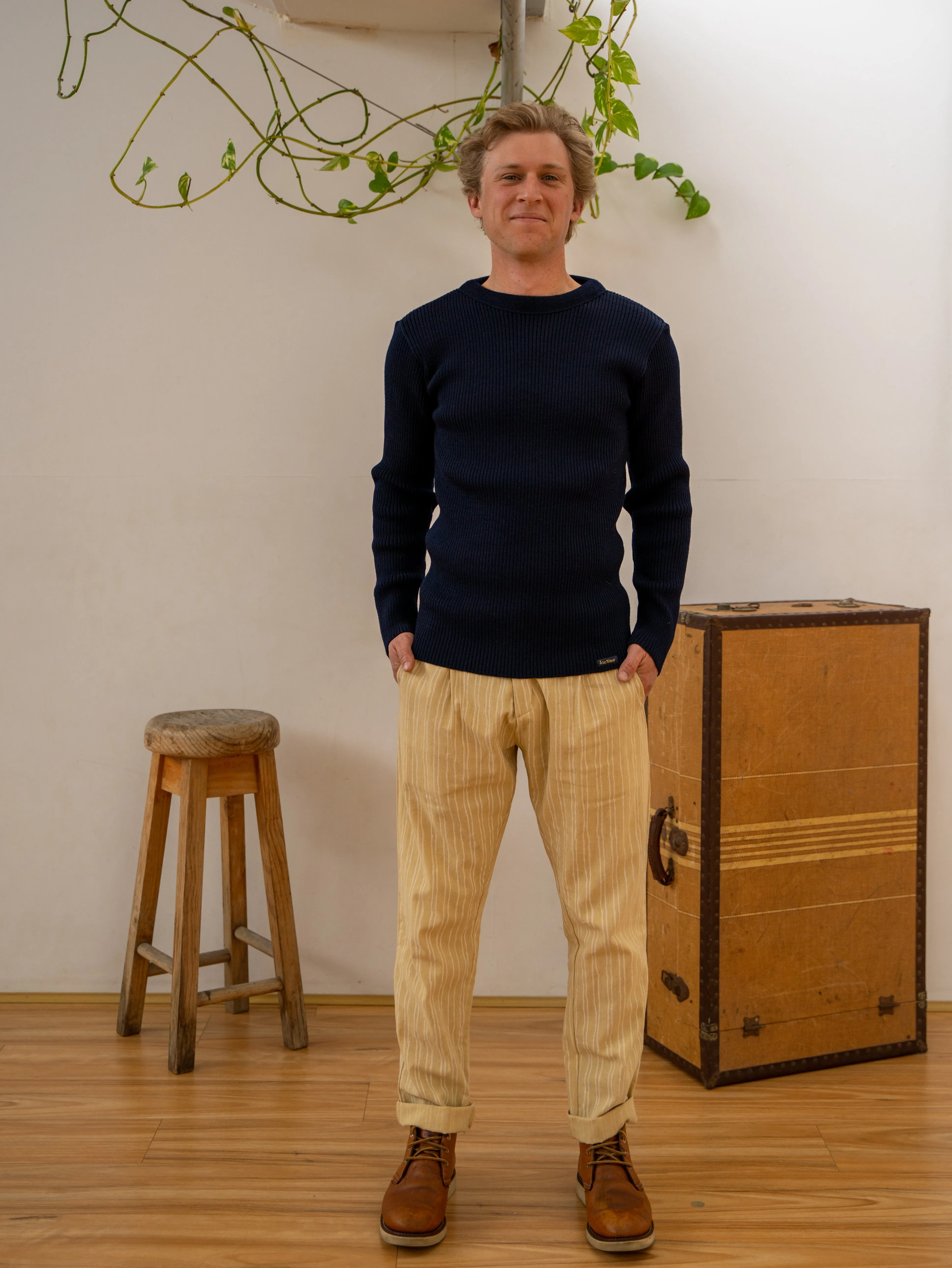 Army Wool Sweater – Navy sold by Anjelms