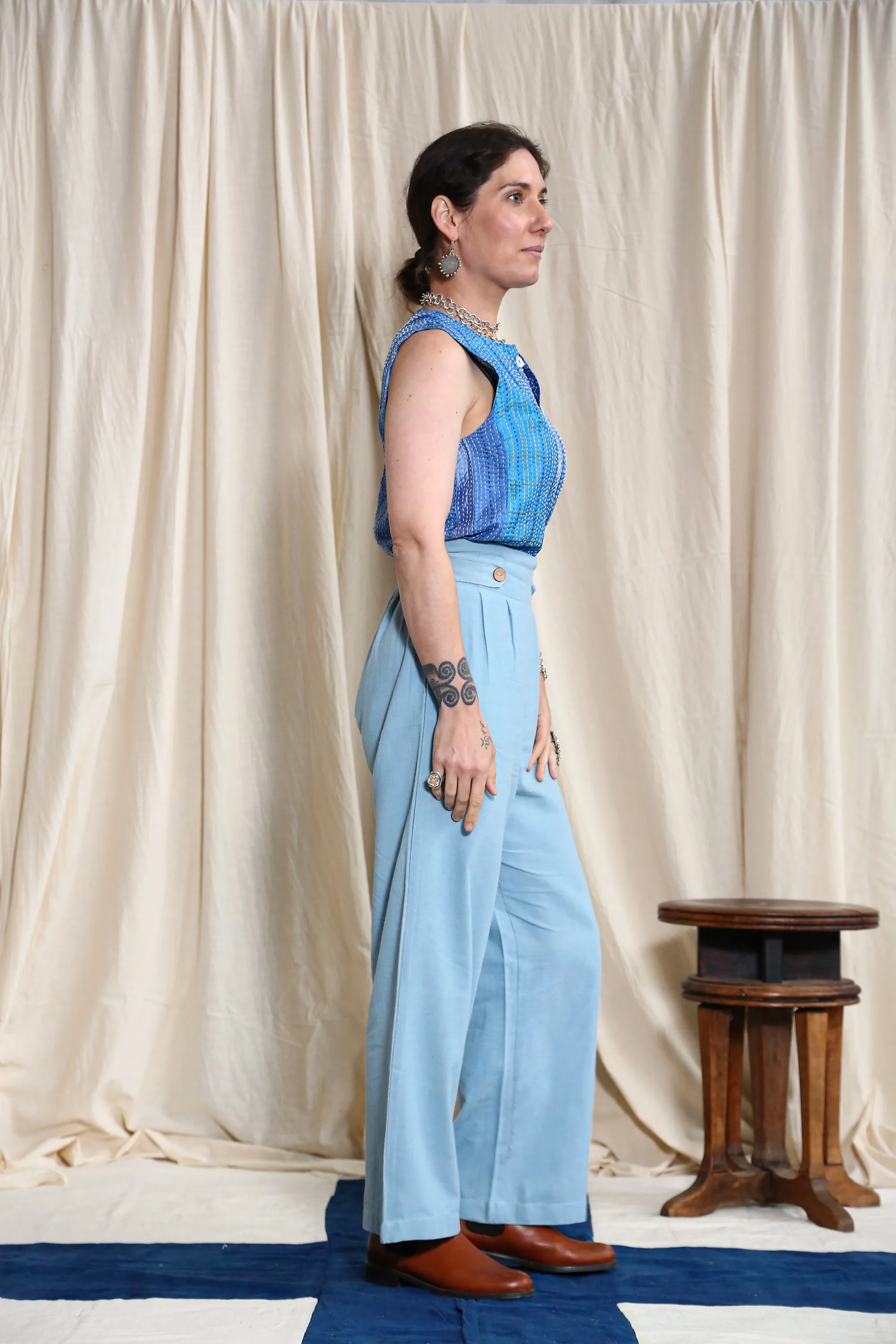 Plant Dyed Button Pants – 2 Colourways sold by Anjelms product image thumbnail 2