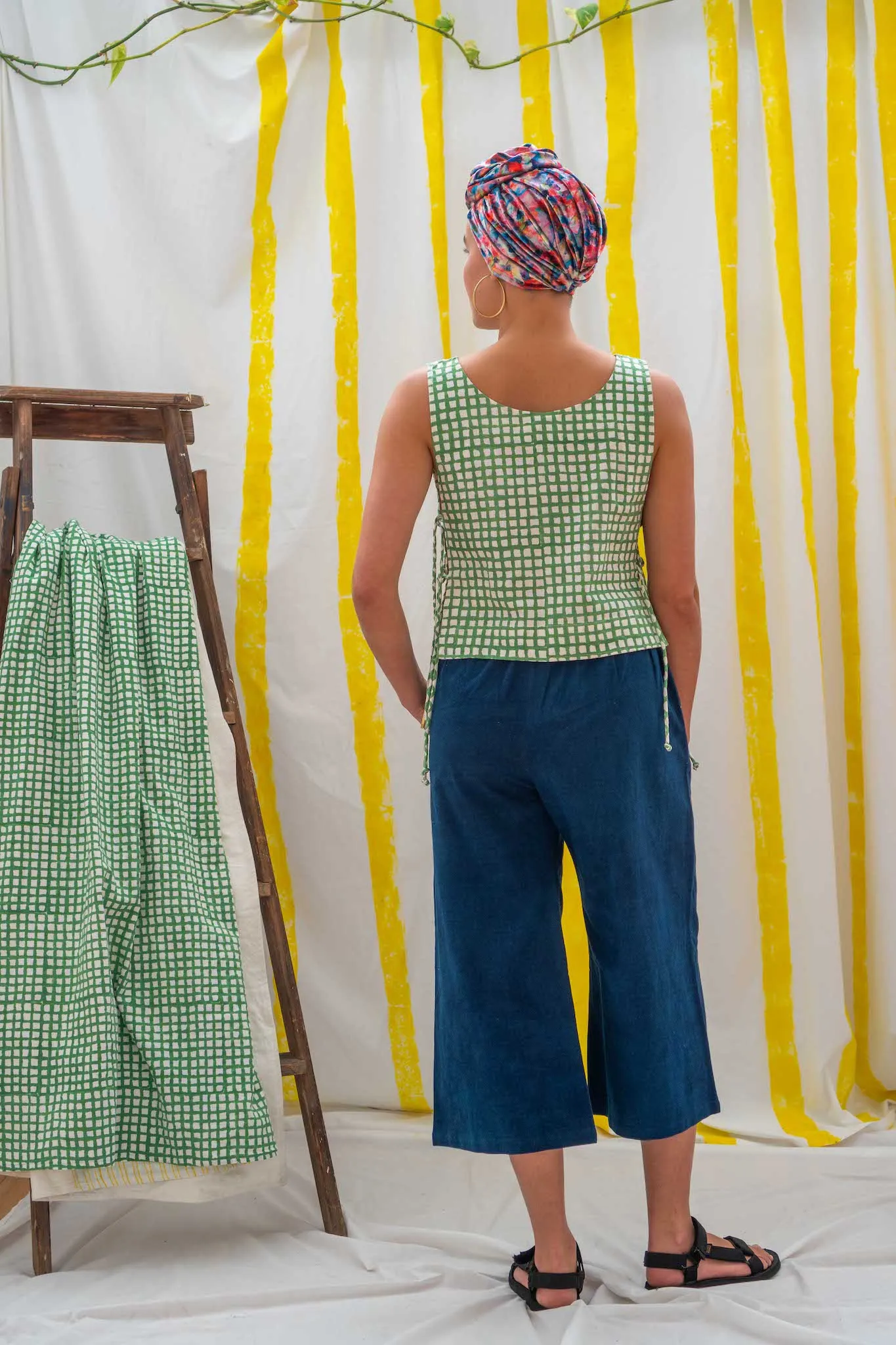 ¾ Tie Pants - Indigo sold by Anjelms product image thumbnail 4