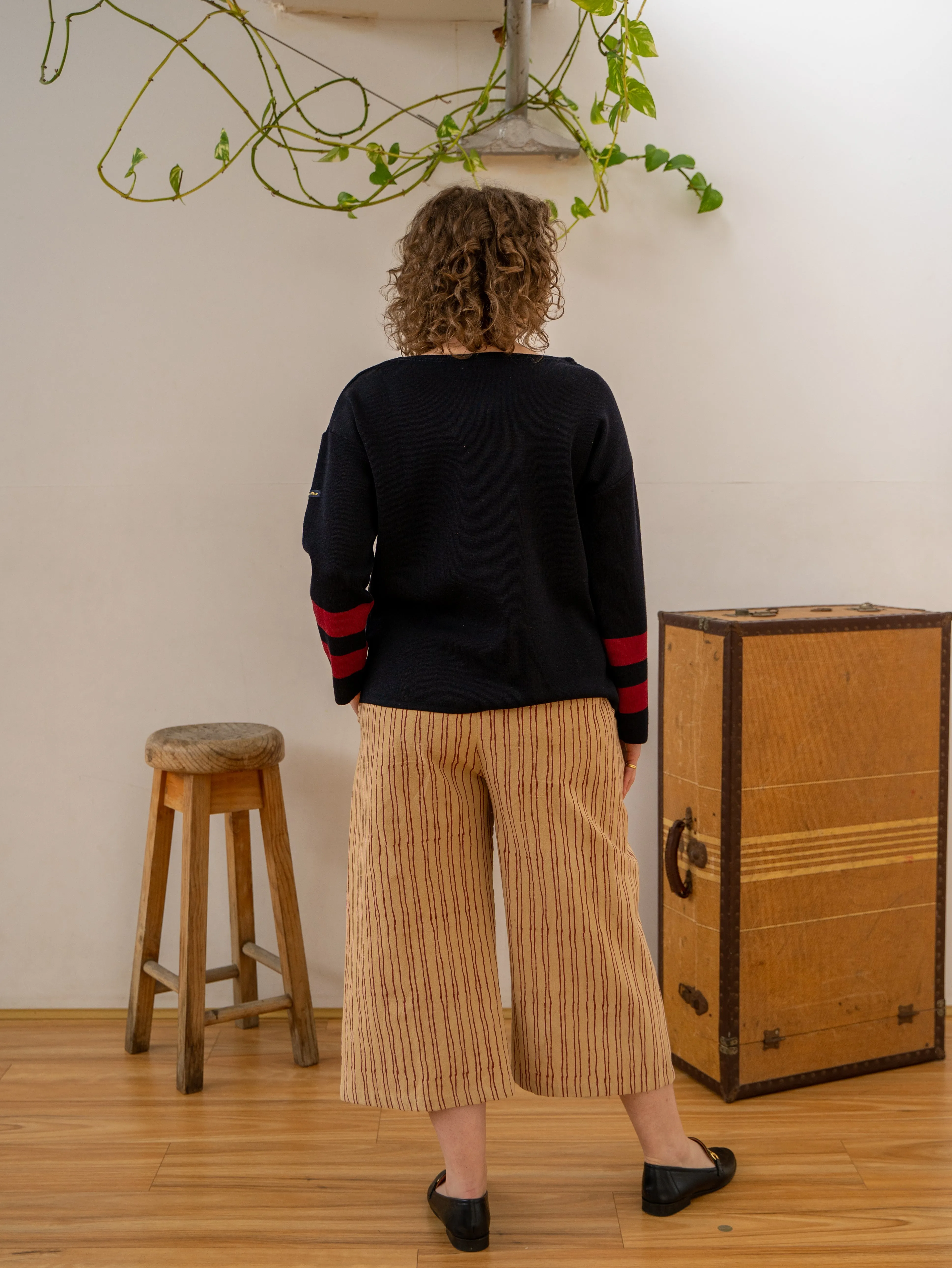 3/4 sleeves Mariniere Jumper – Navy/Red sold by Anjelms product image thumbnail 3