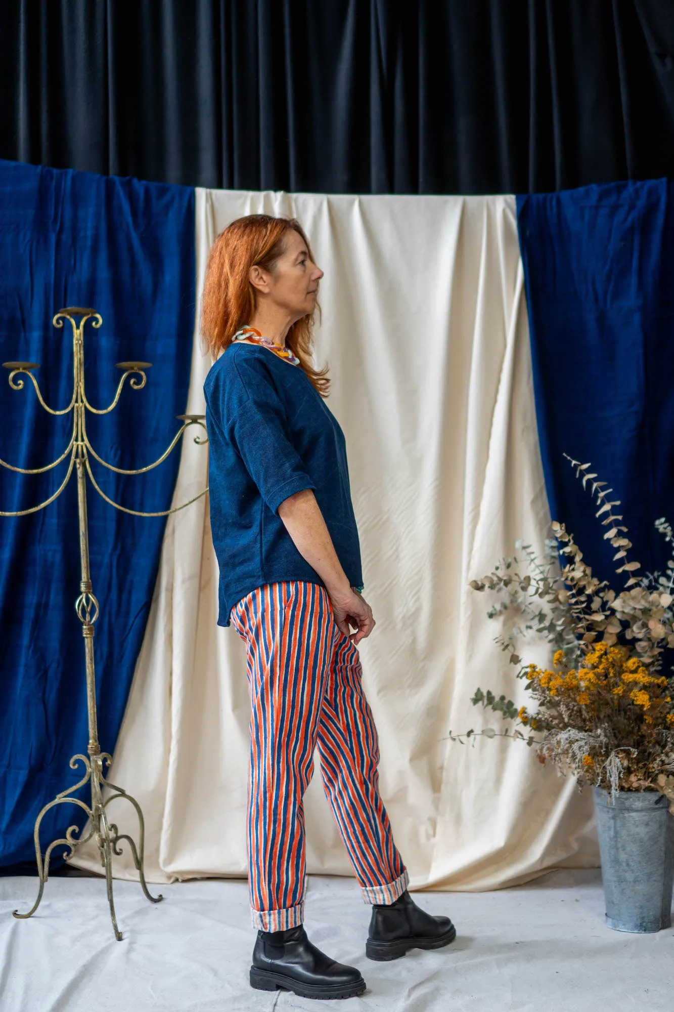 Half Sleeve Top - Dark Indigo sold by Anjelms product image thumbnail 2