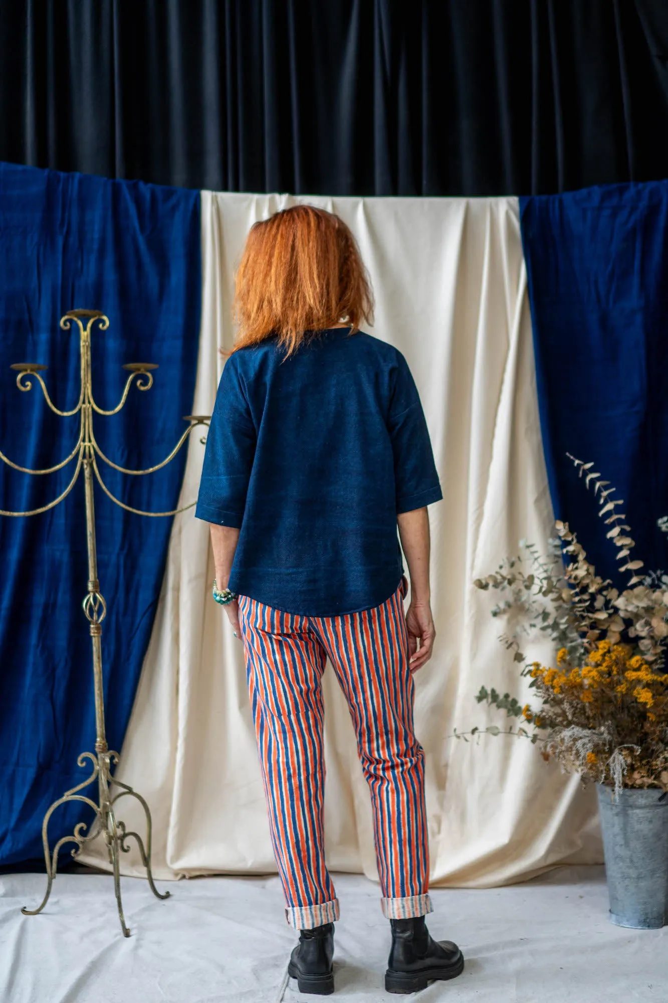 Half Sleeve Top - Dark Indigo sold by Anjelms product image thumbnail 3