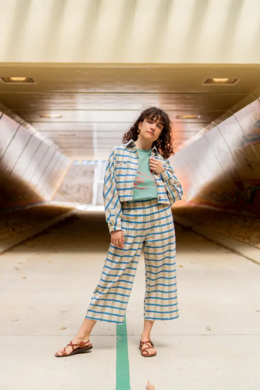 Button Pants ¾ - Checkmate sold by Anjelms