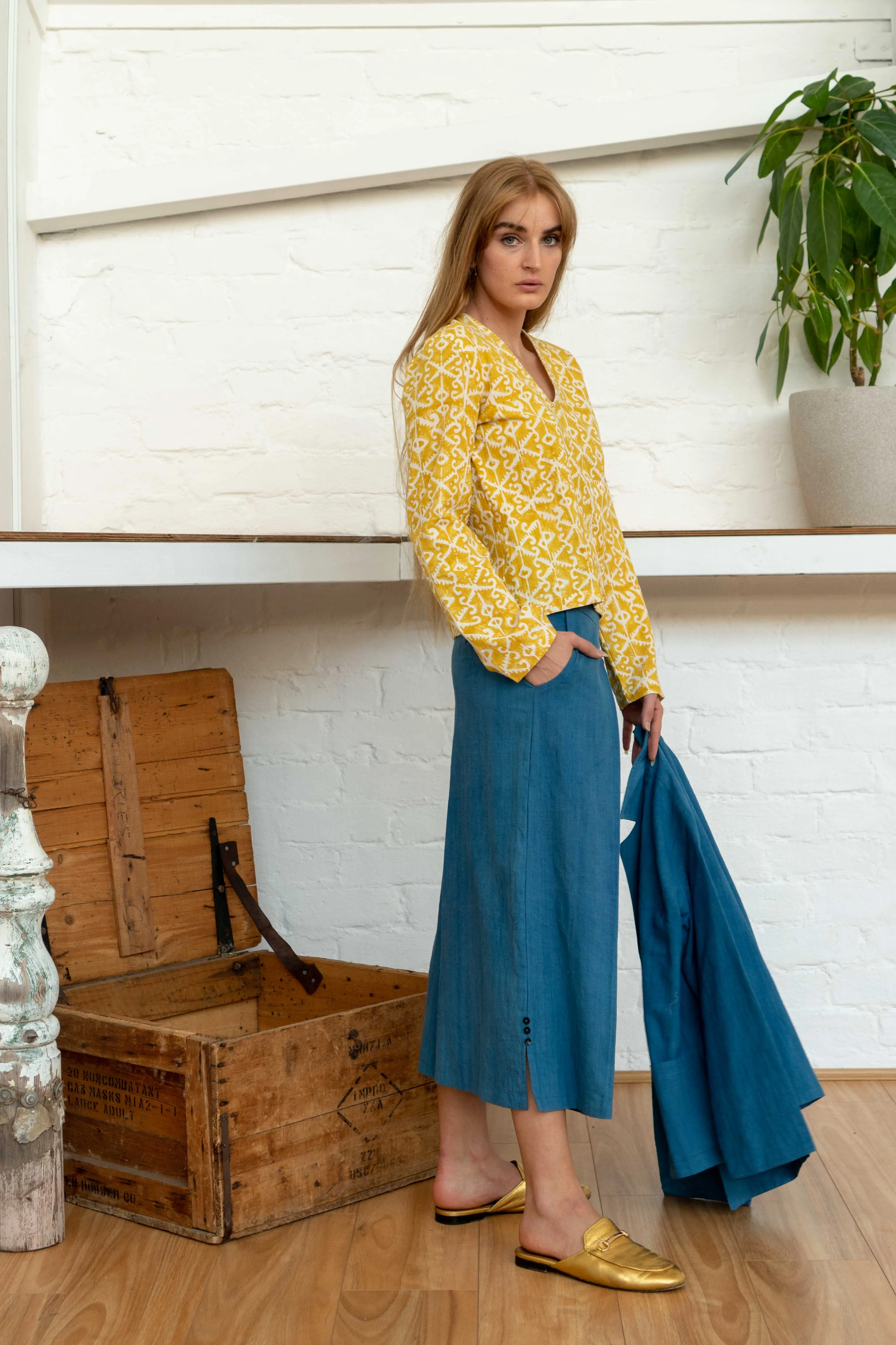 Pocket Top Moroccan Print Yellow sold by Anjelms product image thumbnail 2