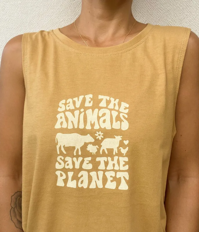 Save the Animals Save the Planet Tank sold by In the Soulshine