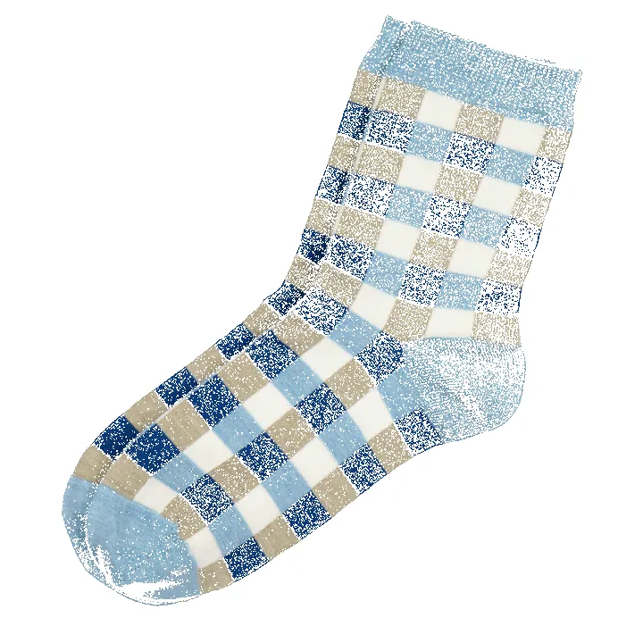 Tic-Tac-Toe Check Socks sold by Nisa product image thumbnail 5