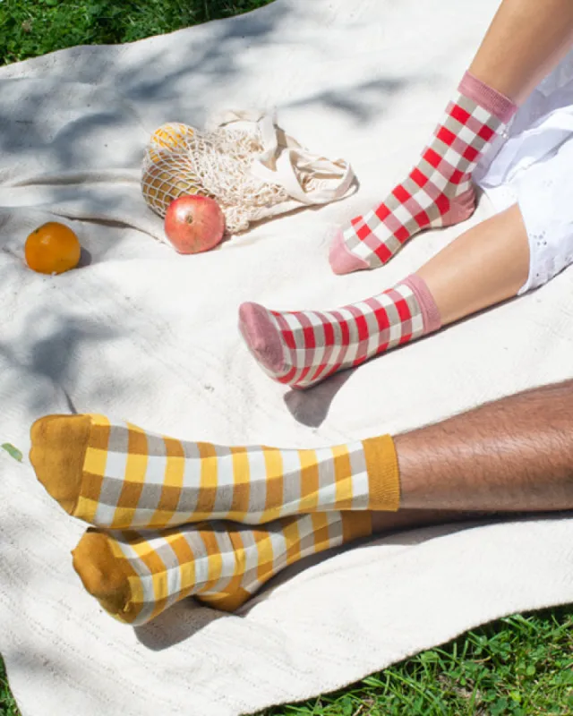 Tic-Tac-Toe Check Socks sold by Nisa