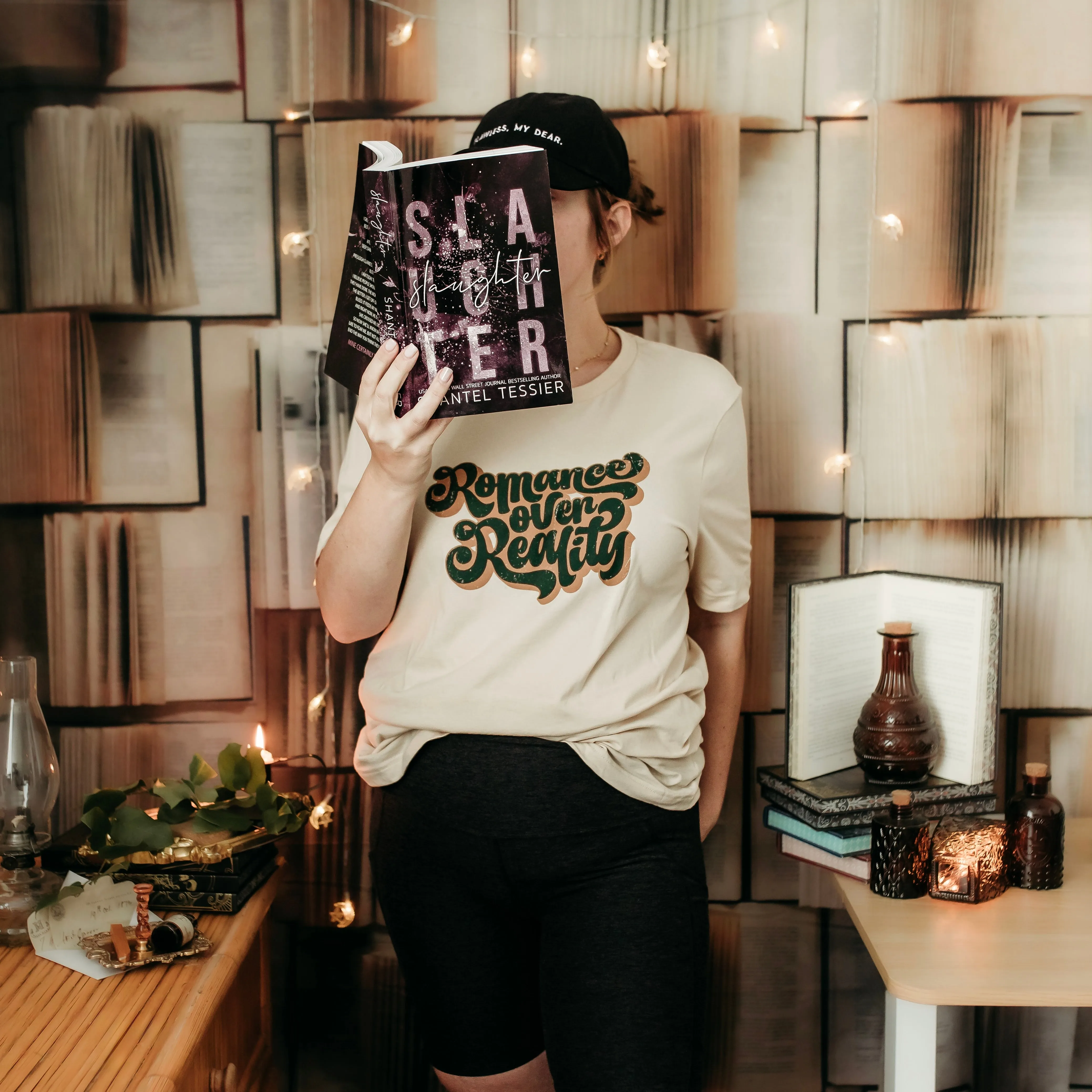 Romance Over Reality Tee sold by The Bookish Box product image thumbnail 3