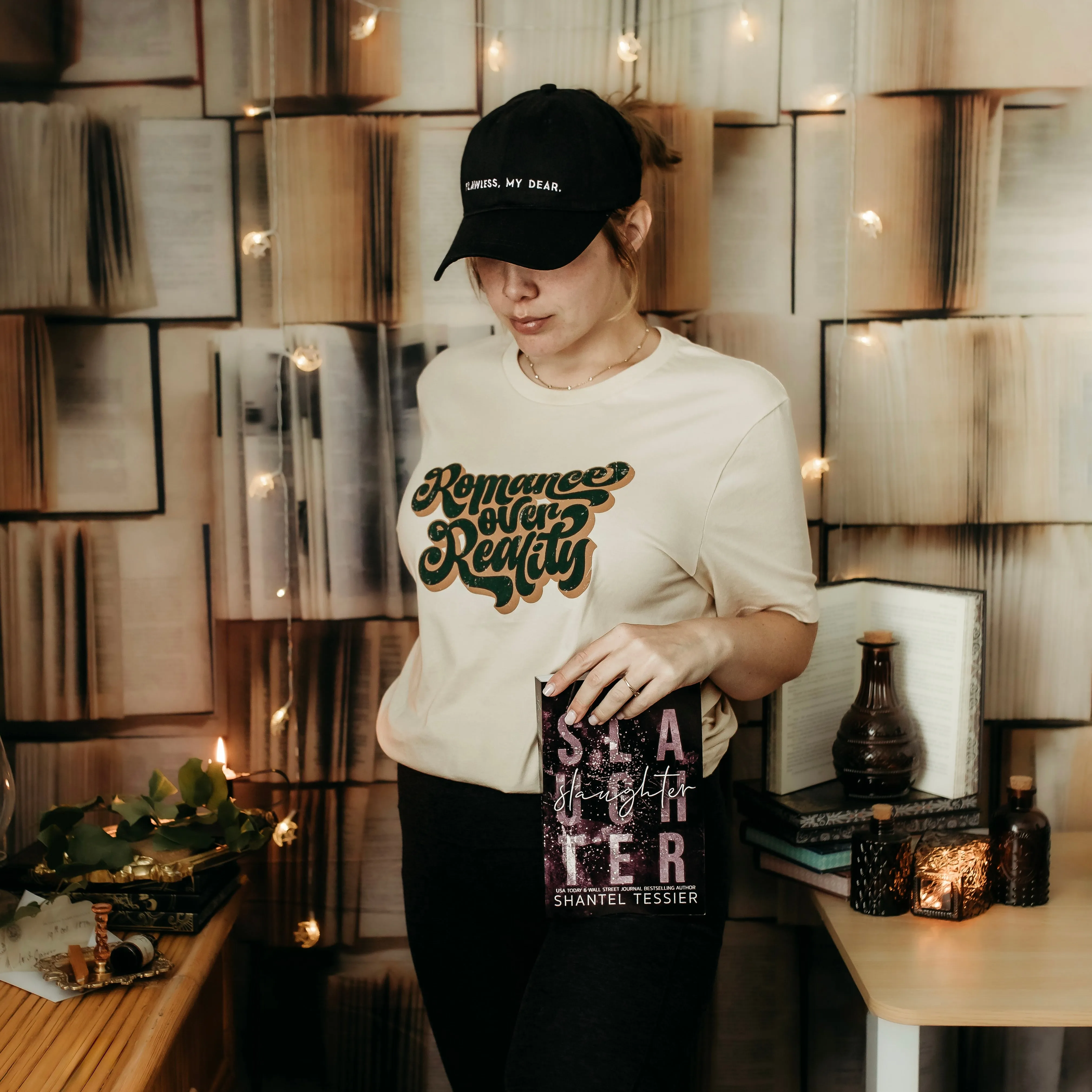 Romance Over Reality Tee sold by The Bookish Box product image thumbnail 4