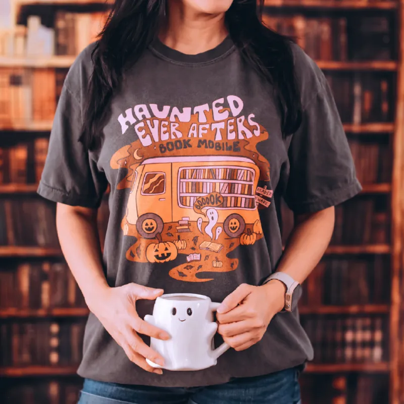 Haunted Books Heavy Weight Tee sold by The Bookish Box