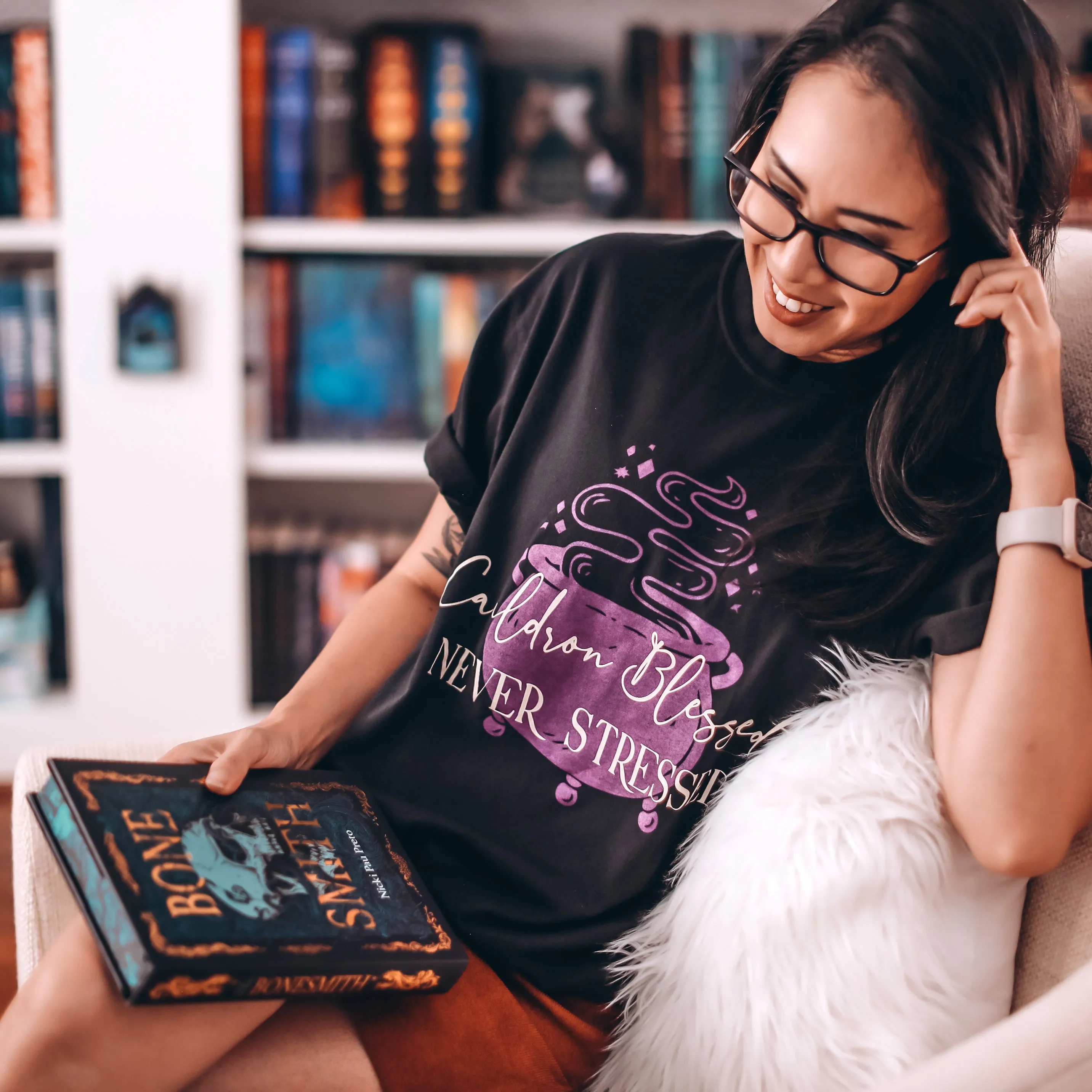 A Court of Thorns and Roses Inspired: Cauldron Blessed Heavy Weight Tee sold by The Bookish Box product image thumbnail 3