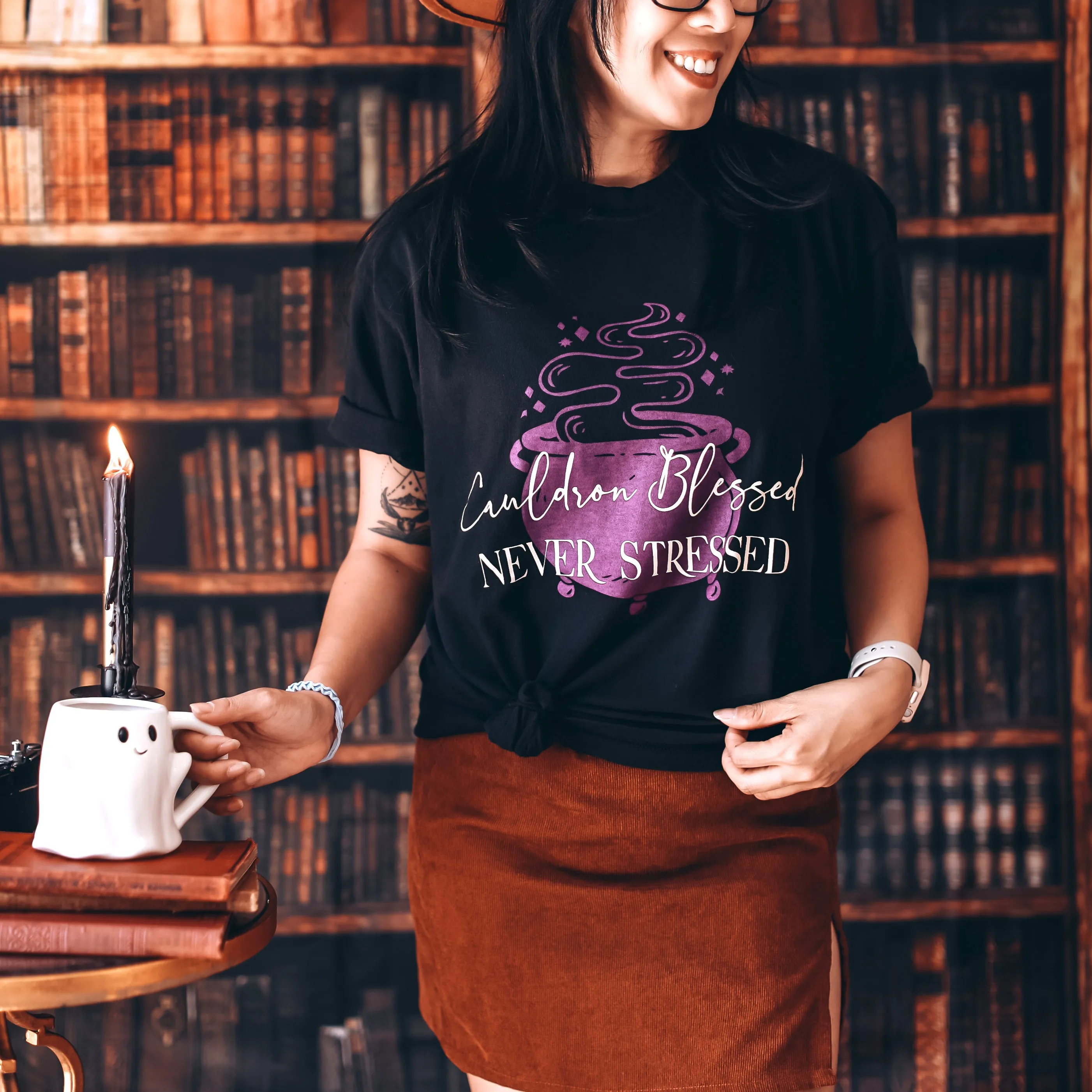 A Court of Thorns and Roses Inspired: Cauldron Blessed Heavy Weight Tee sold by The Bookish Box product image thumbnail 2