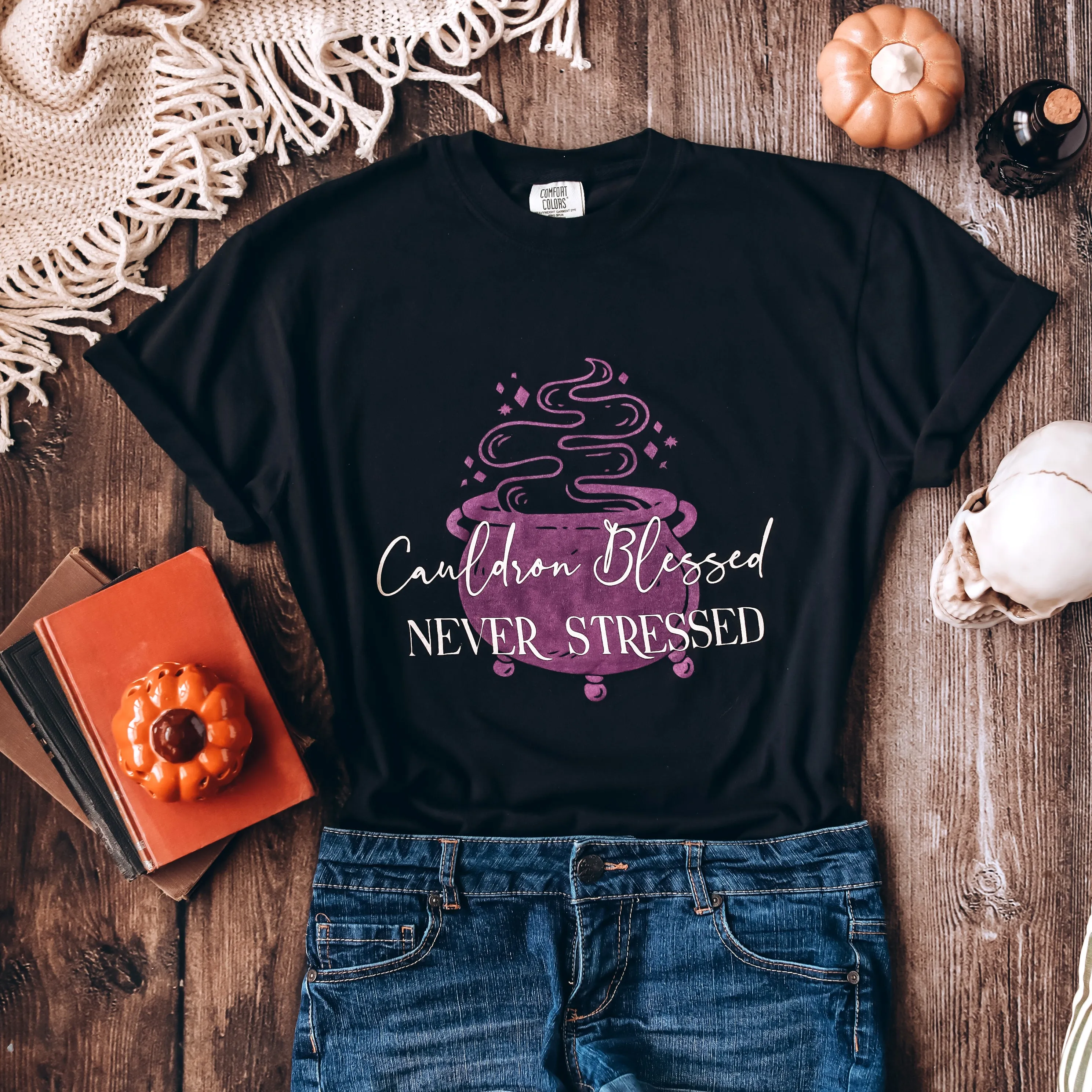 A Court of Thorns and Roses Inspired: Cauldron Blessed Heavy Weight Tee sold by The Bookish Box product image thumbnail 4