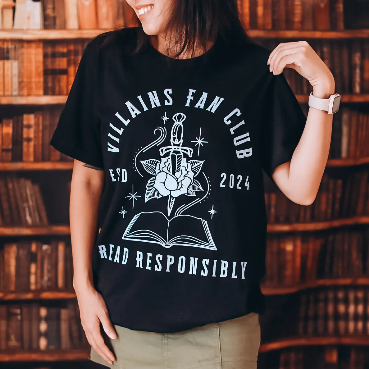 Villains Fan Club Tee sold by The Bookish Box