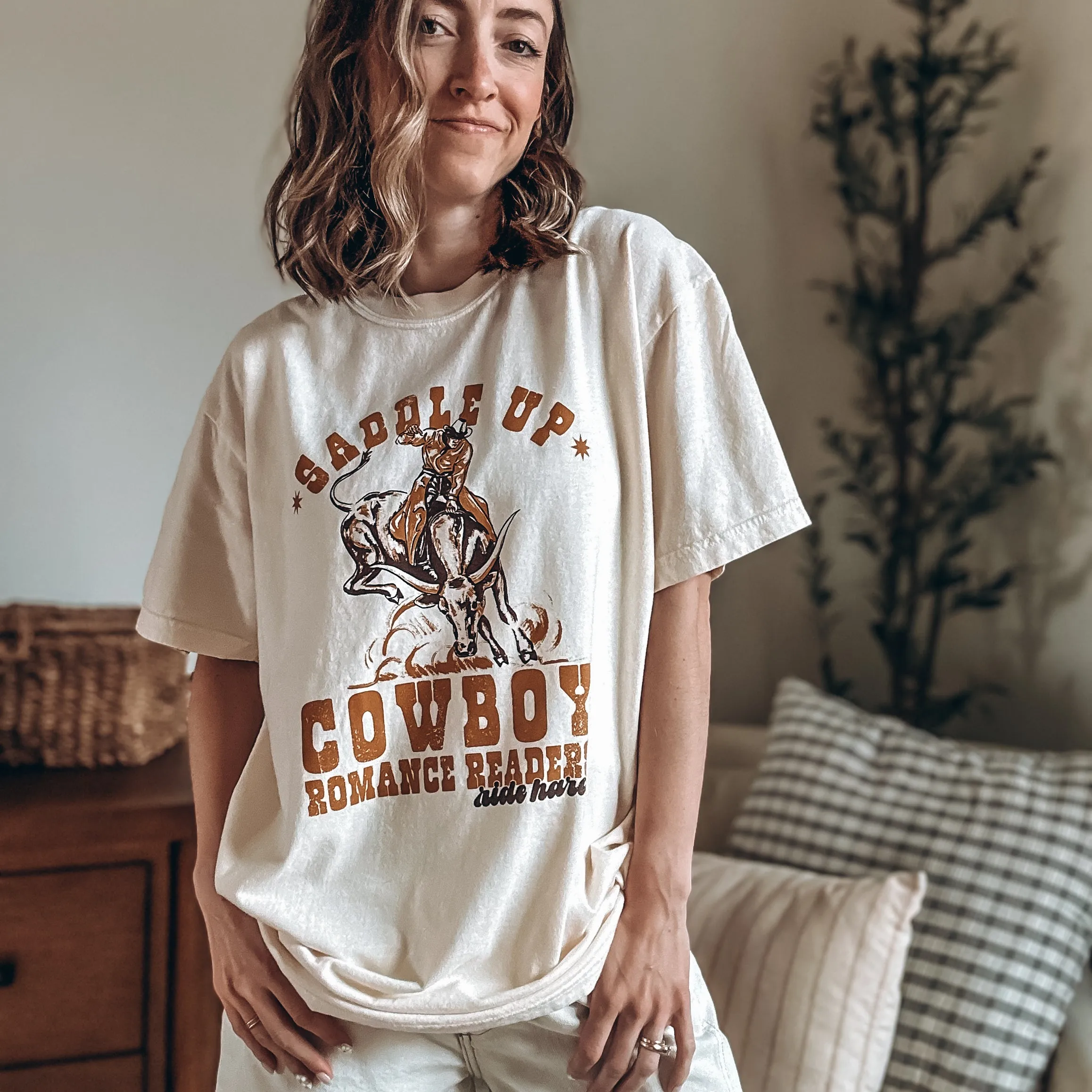 Cowboy Romance Readers Heavy Weight Tee sold by The Bookish Box product image thumbnail 4