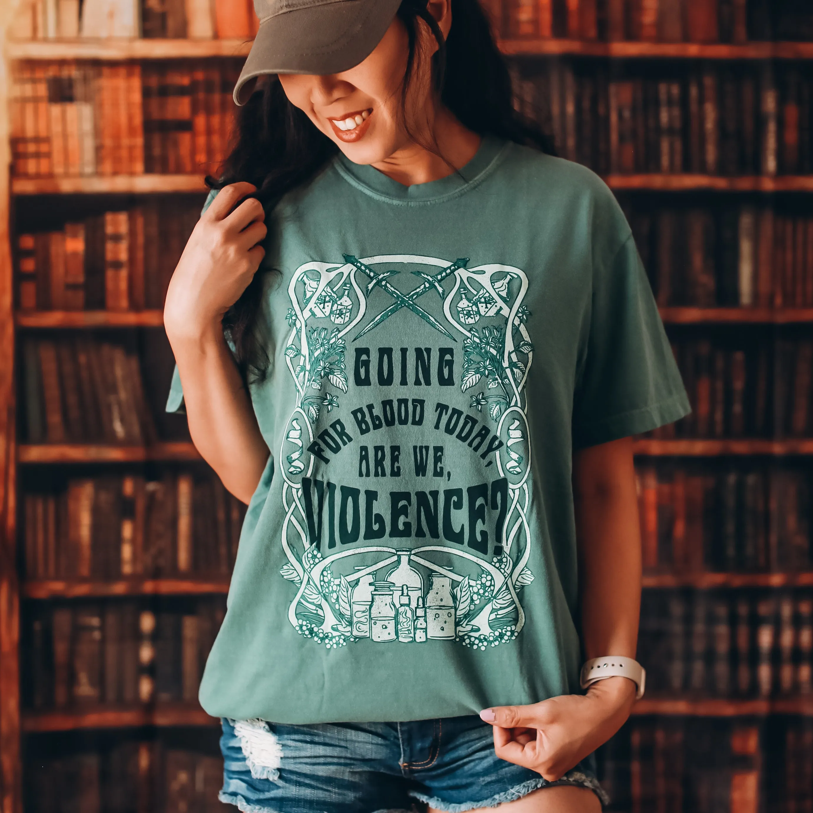 Fourth Wing Inspired: Violence Heavy Weight Tee sold by The Bookish Box product image thumbnail 2