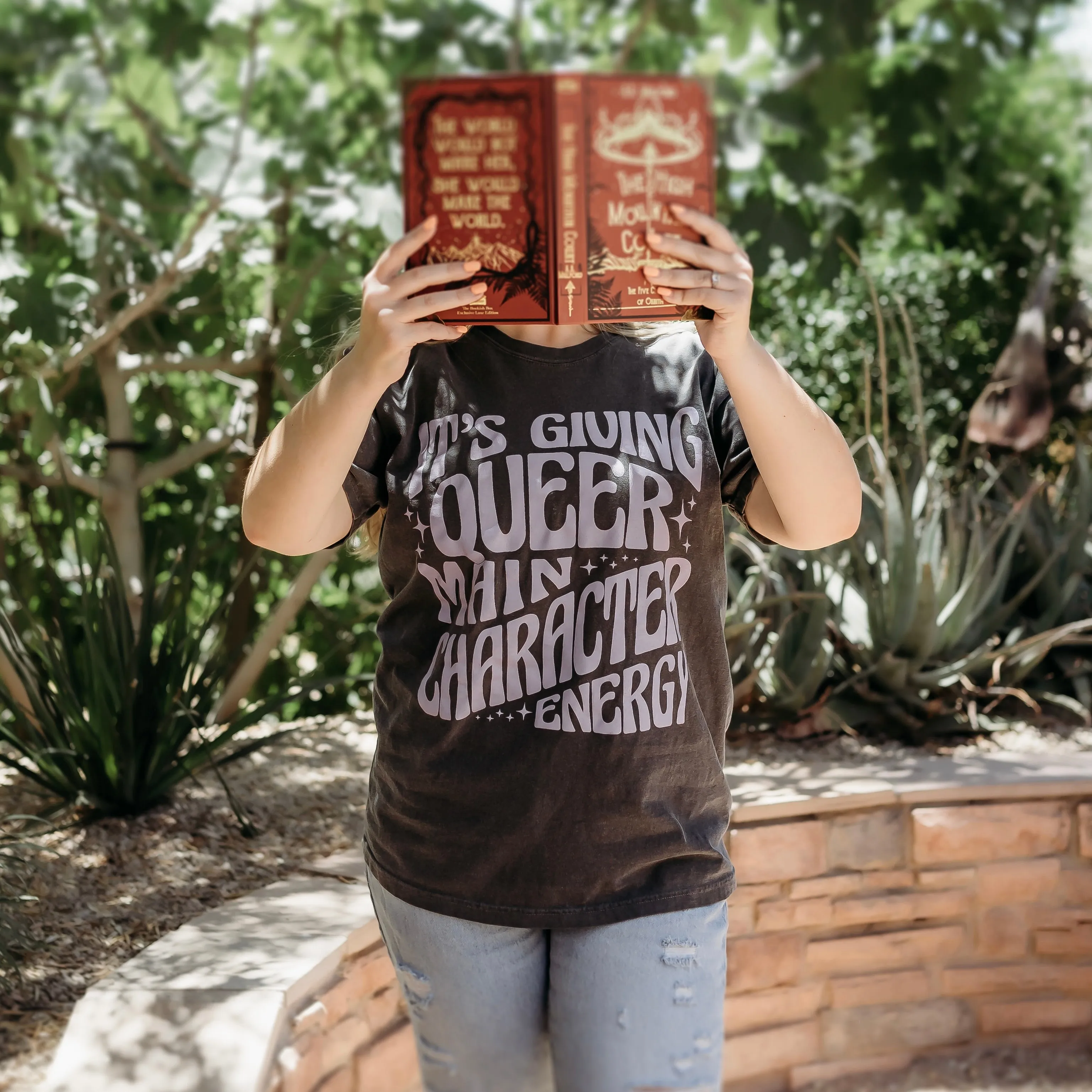 Queer Main Character Energy Heavy Weight Tee sold by The Bookish Box product image thumbnail 3