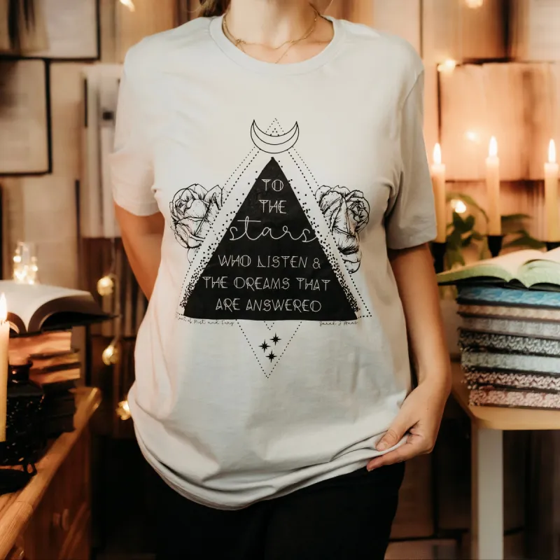 A Court of Thorns and Roses Inspired: The Stars Who Listen Tee sold by The Bookish Box