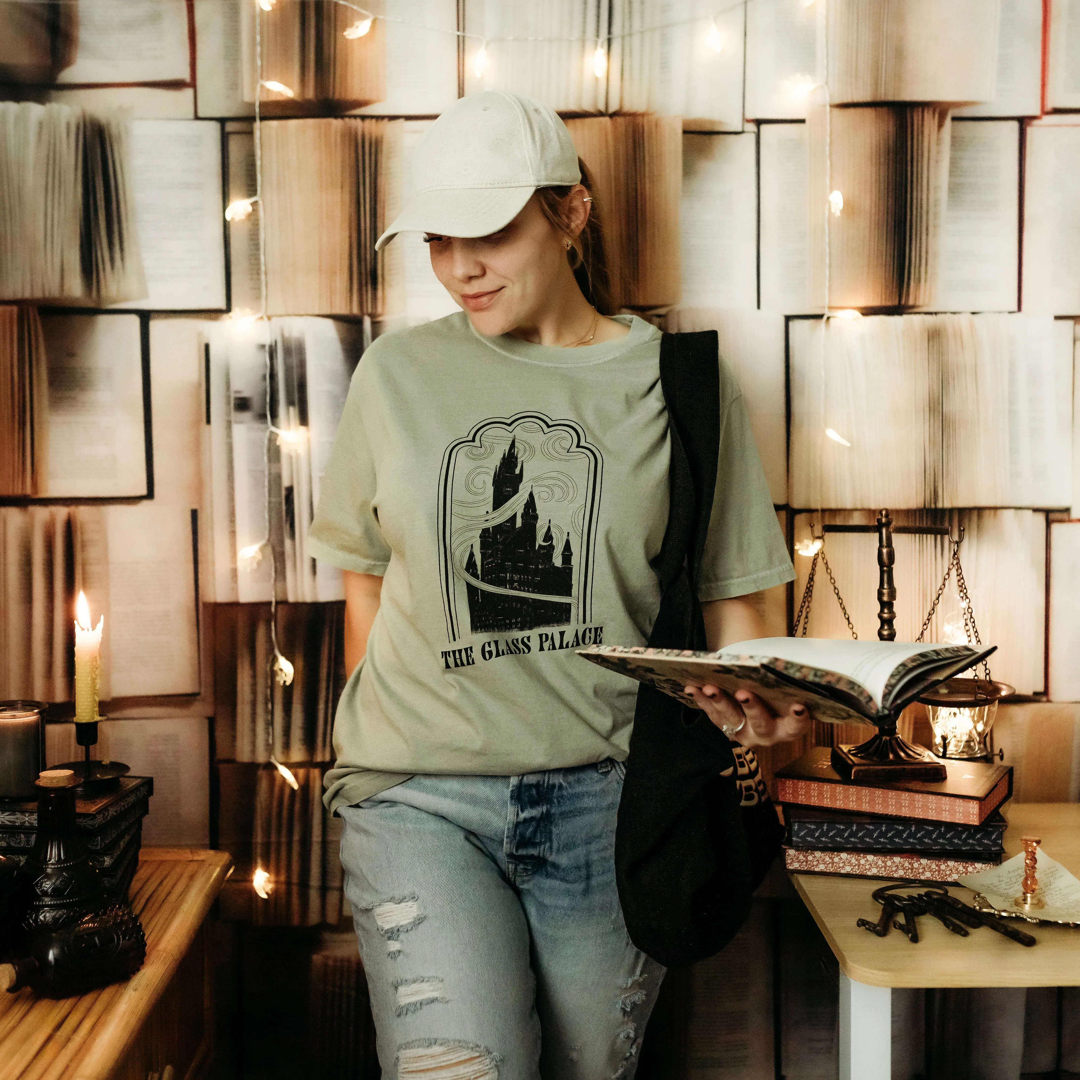 Throne of Glass Inspired: The Glass Palace Heavy Weight Tee sold by The Bookish Box product image thumbnail 2