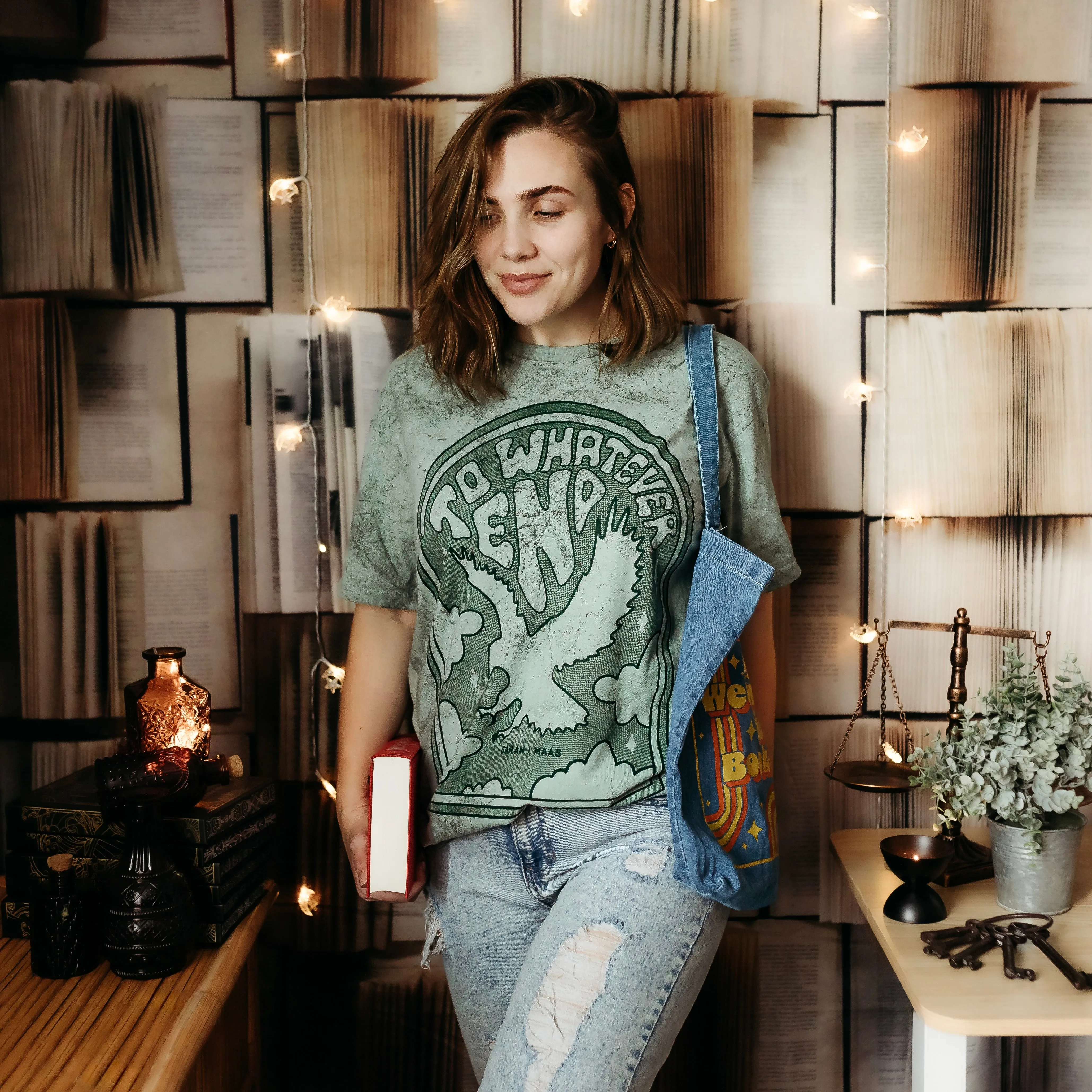 Throne of Glass Inspired: To Whatever End Heavy Weight Tee sold by The Bookish Box product image thumbnail 2